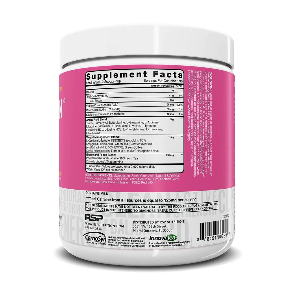 RSP NUTRITION AminoLean Pre Workout Energy (Pink Lemonade 30 Servings) RSP NUTRITION Au supplements