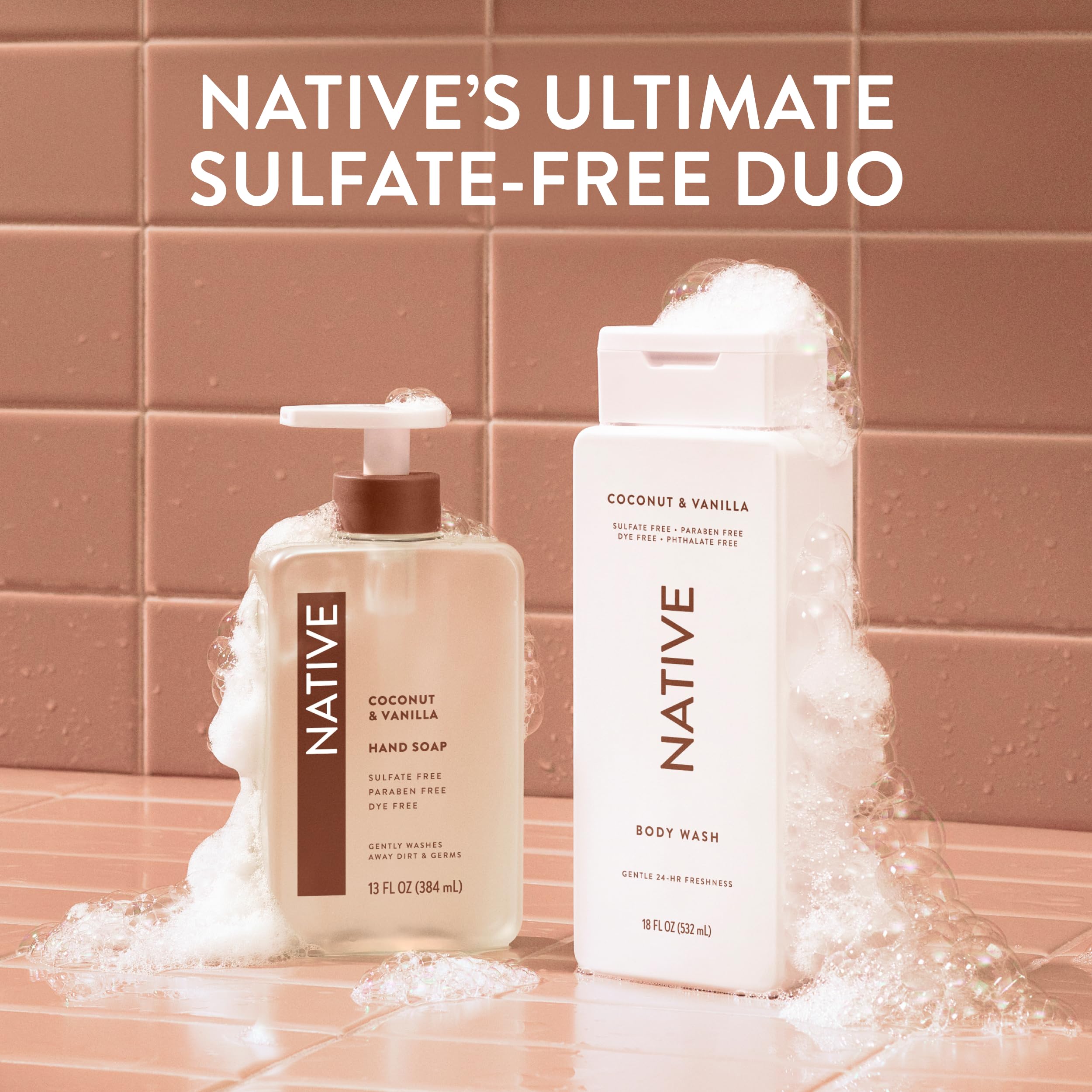 Native Sulfate Free Body Wash Contains Naturally Derived Ingredients | for Women & Men