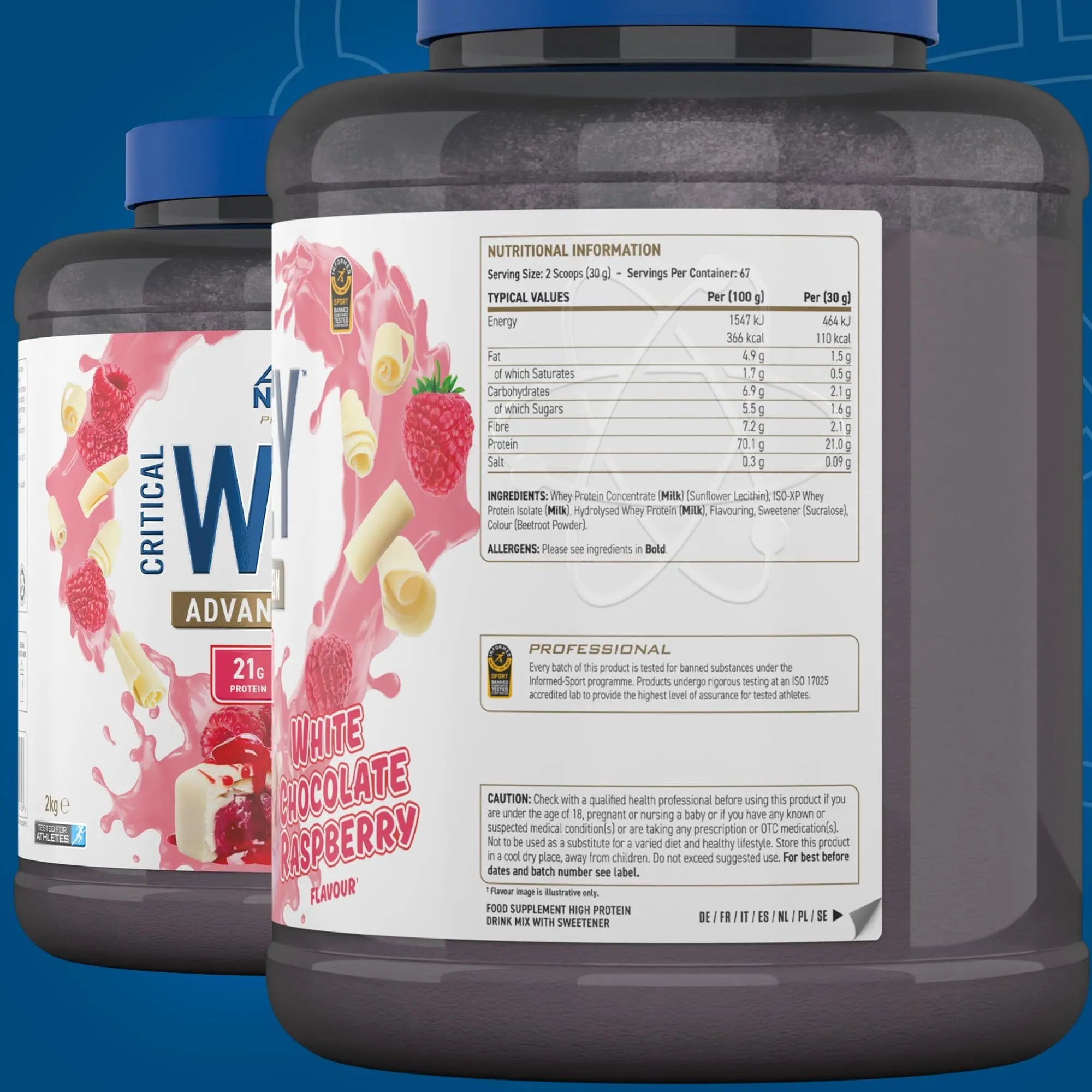 Applied Nutrition Critical Whey Protein Powder 2kg - High Protein Powder, Protein Milkshake Applied Nutrition Au supplements