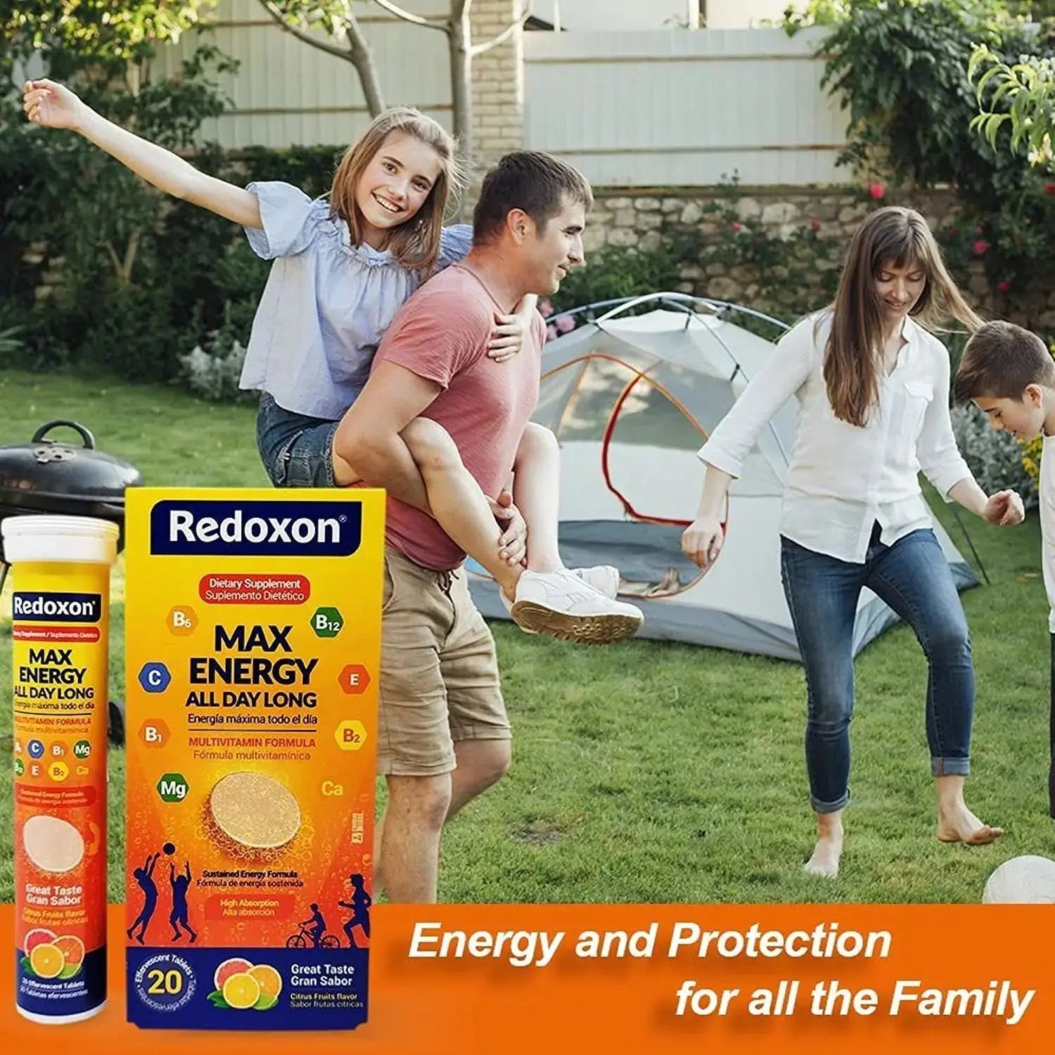 Redoxon Max Energy, Helps Support Inmune System, Citrus Flavor, 20 Effervescent Tablets, 2.82 Oz, Box Redoxon Au supplements