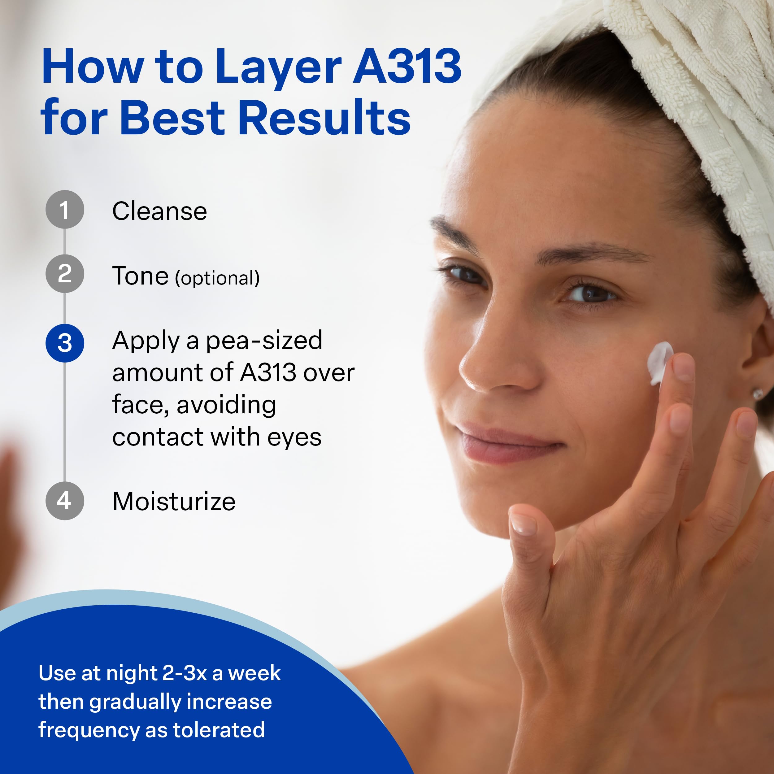 A313 French Pharmacy Vitamin A (Retinoids) Lightweight Face Cream for Anti-Aging, Reduce Wrinkles, Prevents Acne Breakouts