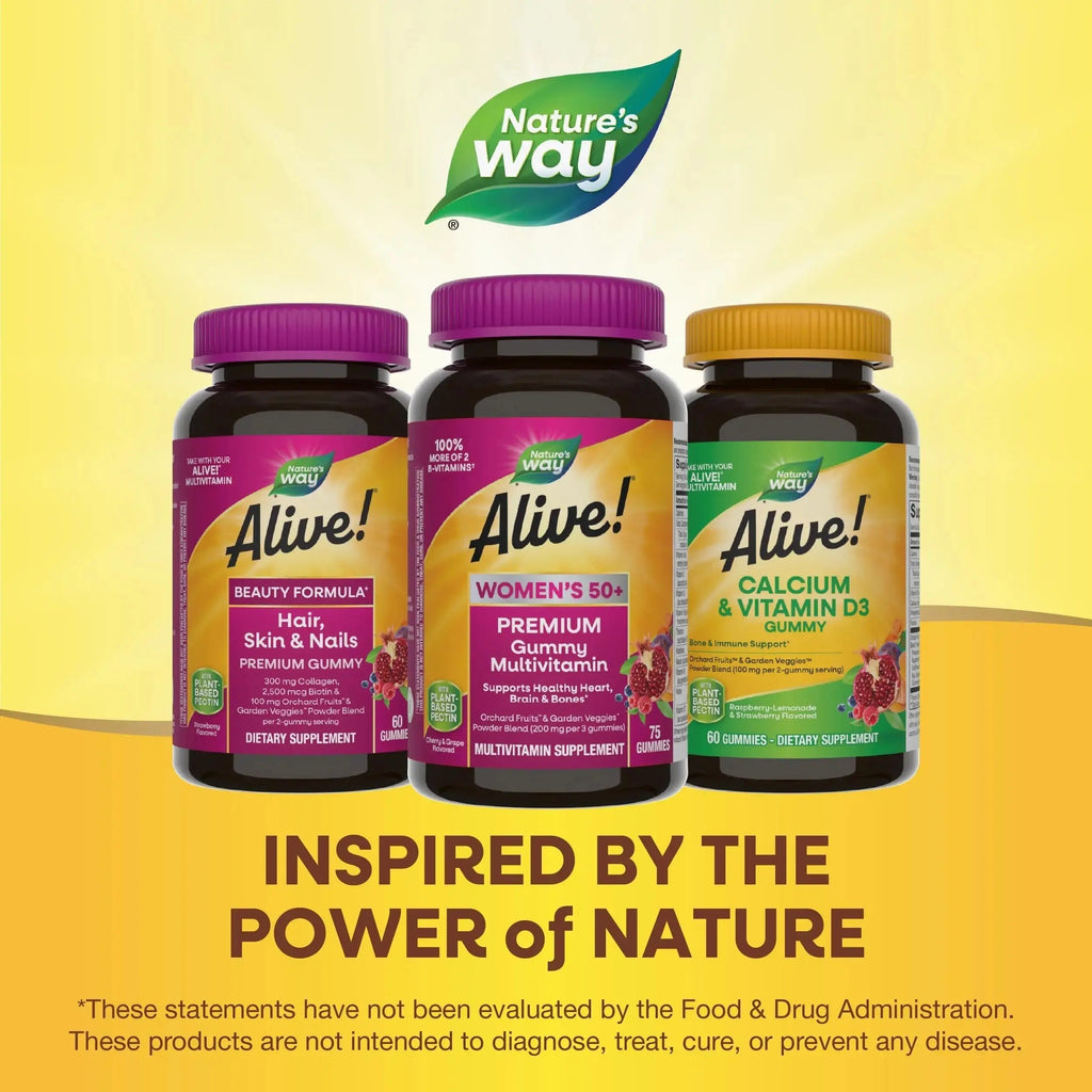 Nature’s Way Alive! Women’s 50+ Premium Gummy Multivitamin, Supports Healthy Heart, Brain & Bones*, B-Vitamins Nature's Way Au supplements