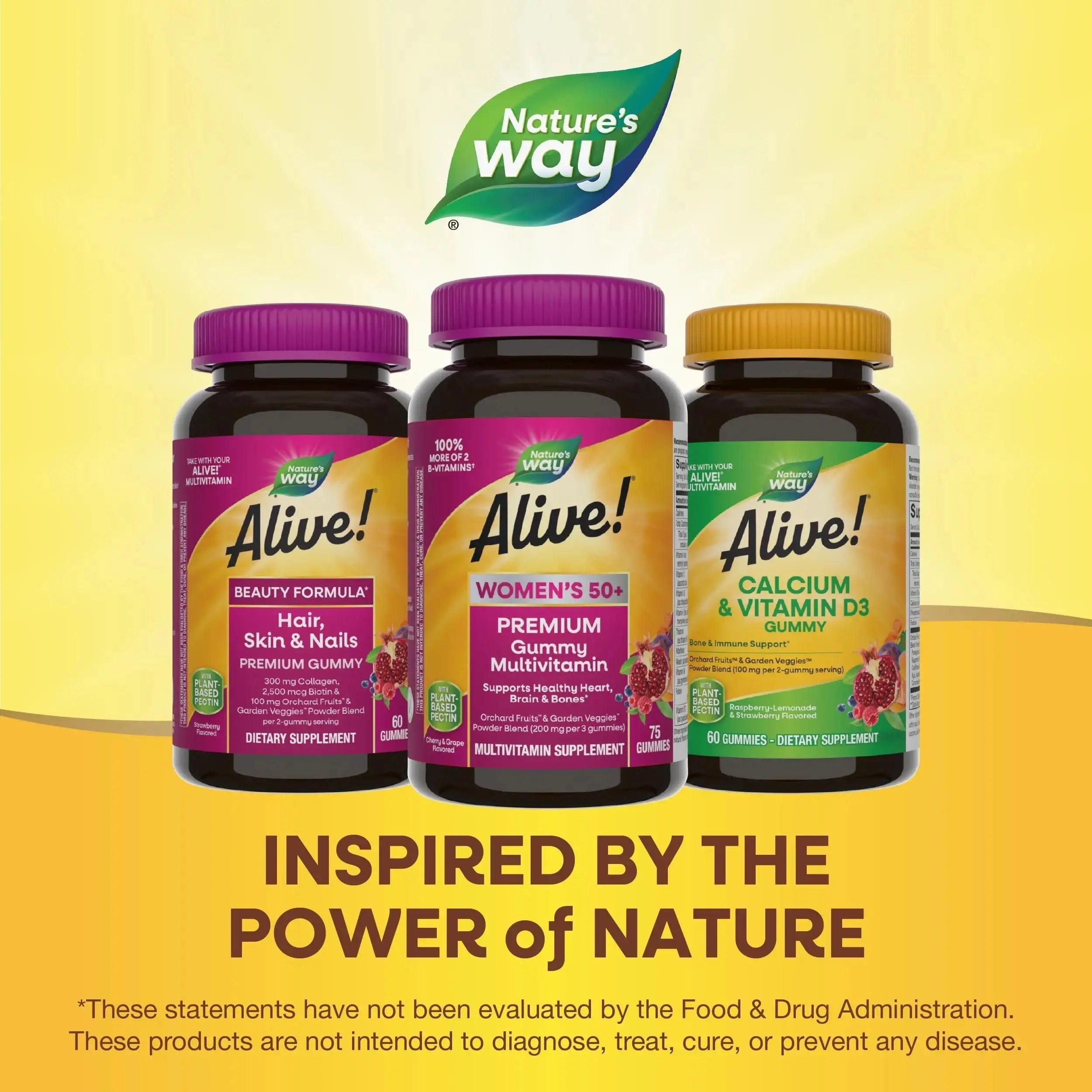 Nature’s Way Alive! Women’s 50+ Premium Gummy Multivitamin, Supports Healthy Heart, Brain & Bones*, B-Vitamins Nature's Way Au supplements