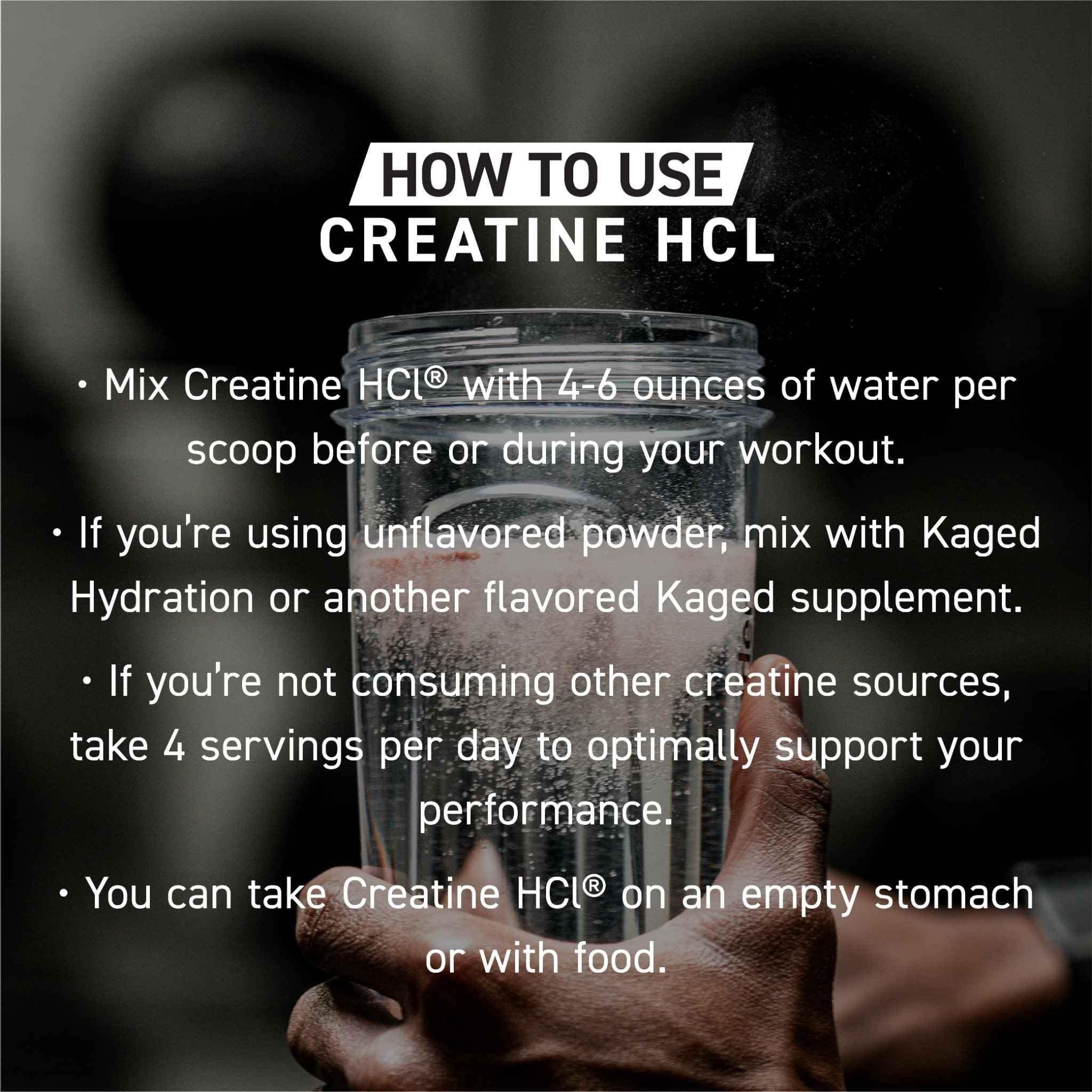 Kaged Creatine HCl Powder | 7X Concentrated vs Mono | Muscle Building & Recovery | High Absorption | No Bloating | Creatine for Men & Women