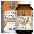 Garden of Life Vitamin Code Raw Iron Supplement - 30 Vegan Capsules, 22mg Once Daily Iron, Vitamins C, B12, Folate, Fruit, Veggies & Probiotics, Iron Supplements for Women