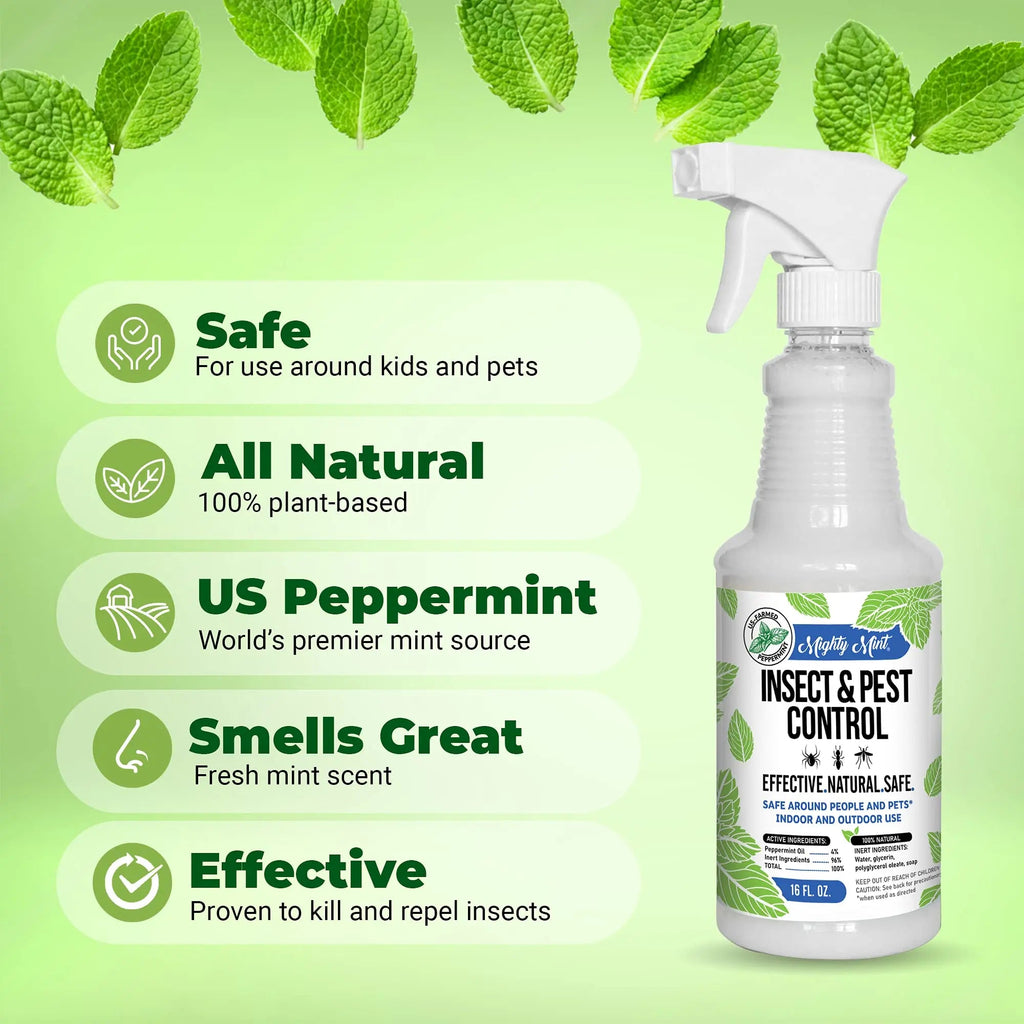 Mighty Mint 16 oz Peppermint Oil Insect & Pest Spray - for Spiders, Ants Mighty Mint Au supplements