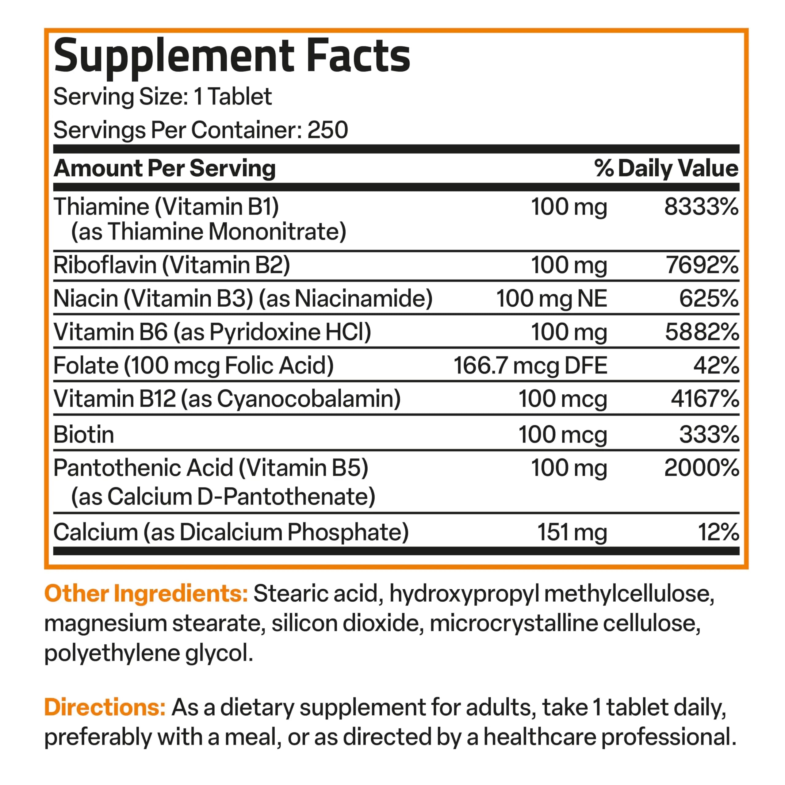 Bronson Super B 100 Vitamin B Complex Sustained Release Contains All B Vitamins Bronson Au supplements
