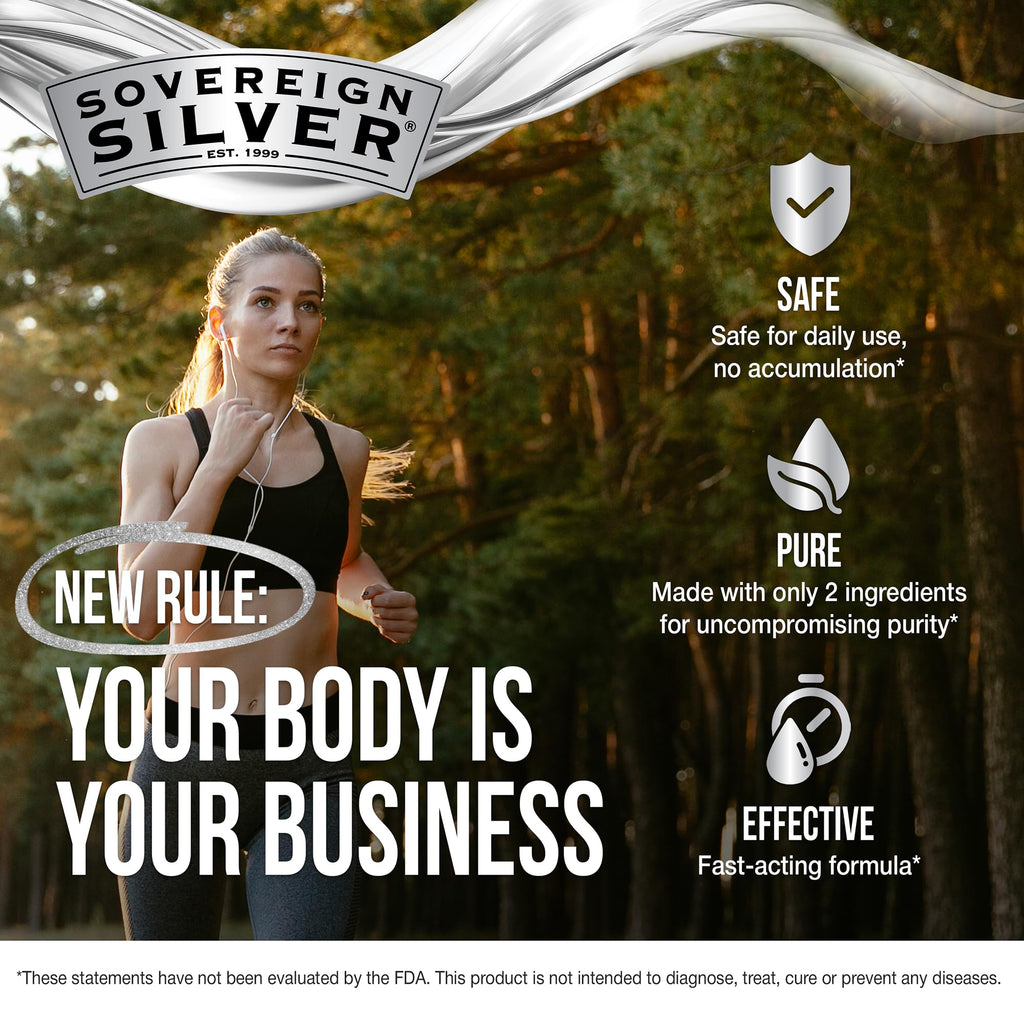 Sovereign Silver Immune Support - Colloidal Silver, Bio-Active Silver Hydrosol, 10 ppm, Liquid Dropper, 4 Fl Oz, (118 mL)