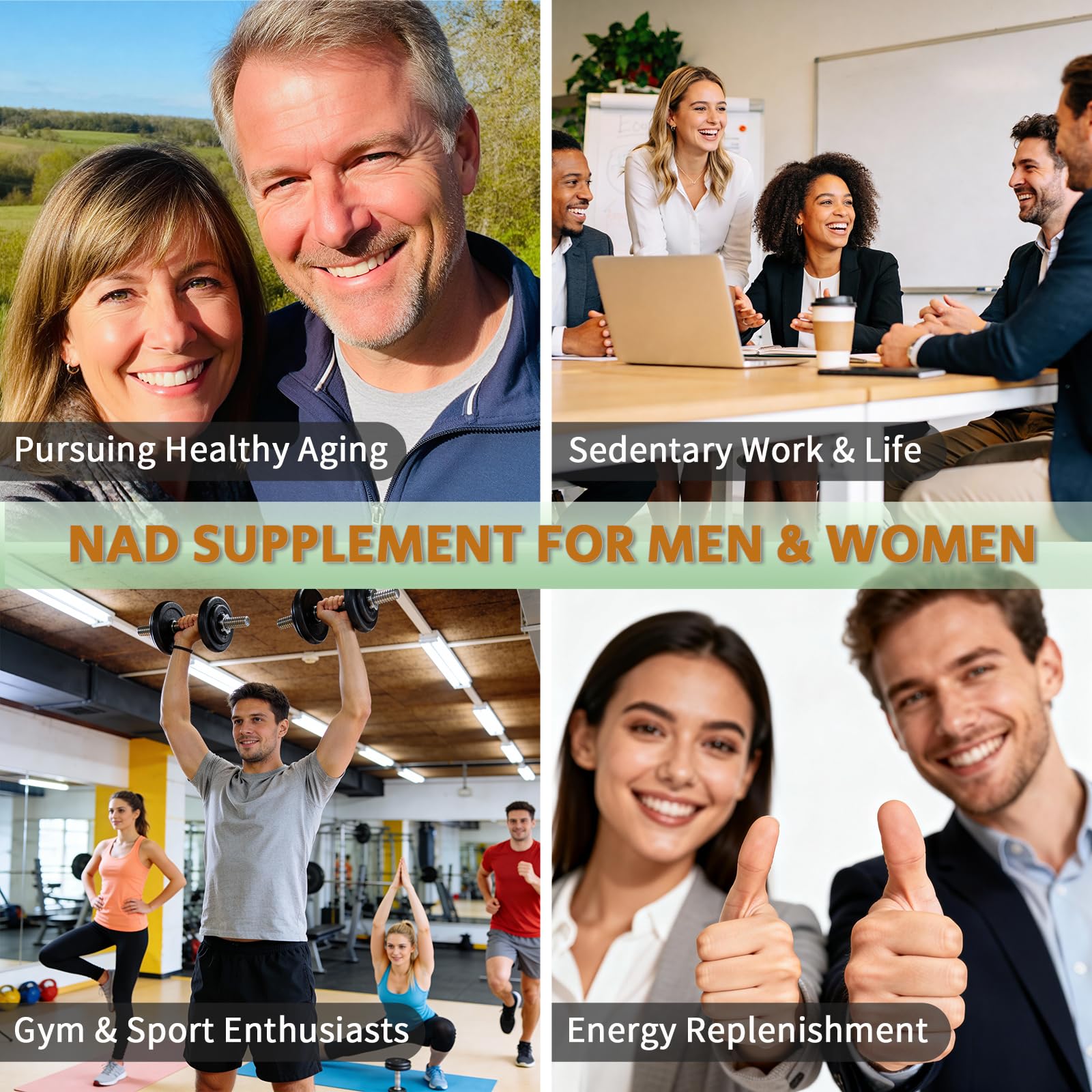 YMINGKJ NAD+ Supplement with Resveratrol 1200mg – Nicotinamide Adenine Dinucleotide & Trans-Resveratrol 50mg, Anti-Aging Cellular Energy & Metabolism Support, 60 Vegetarian Capsules (30 Servings) YMINGKJ Au supplements