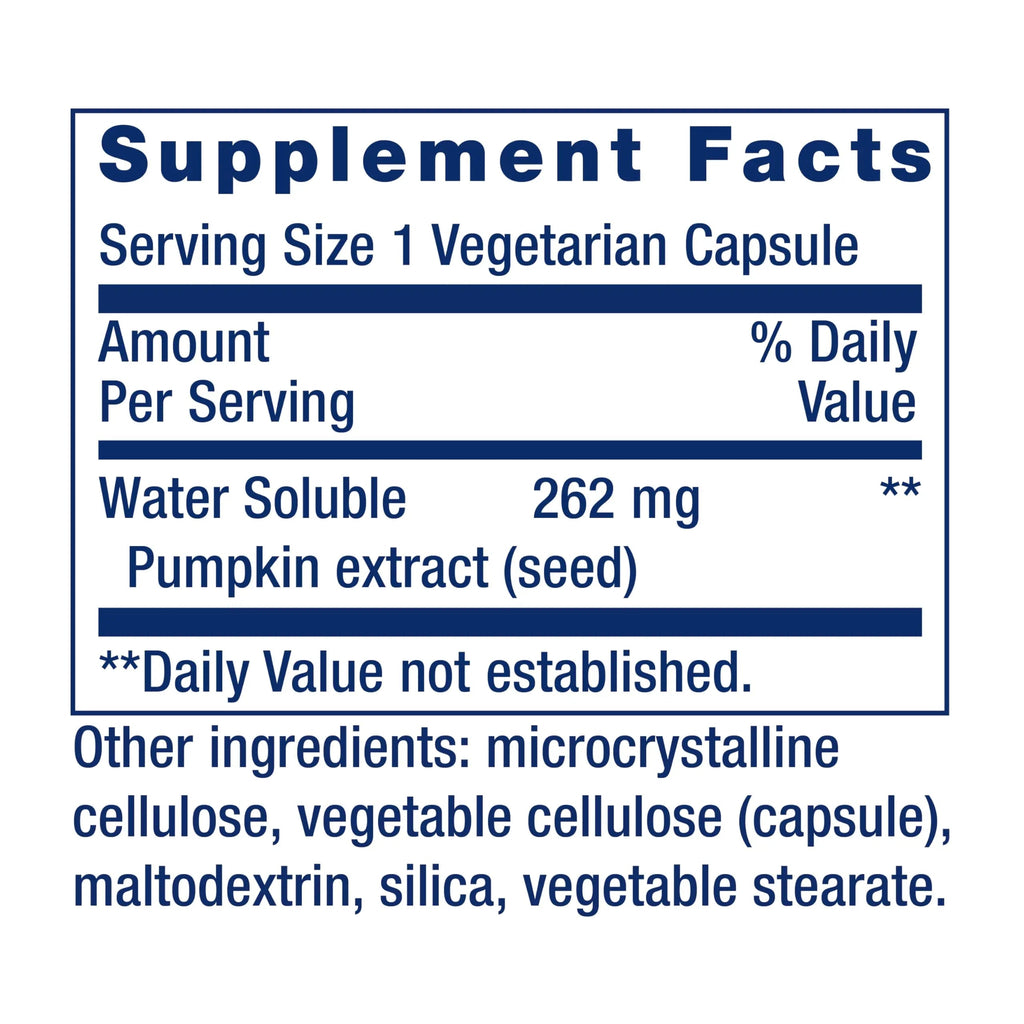 Life Extension Water-Soluble Pumpkin Seed Extract, Promotes Prostate & Urinary Tract Health, Bladder Health Support, Men, Women, Gluten-Free, Non-GMO, Vegetarian, 60 Capsules Life Extension Au supplements