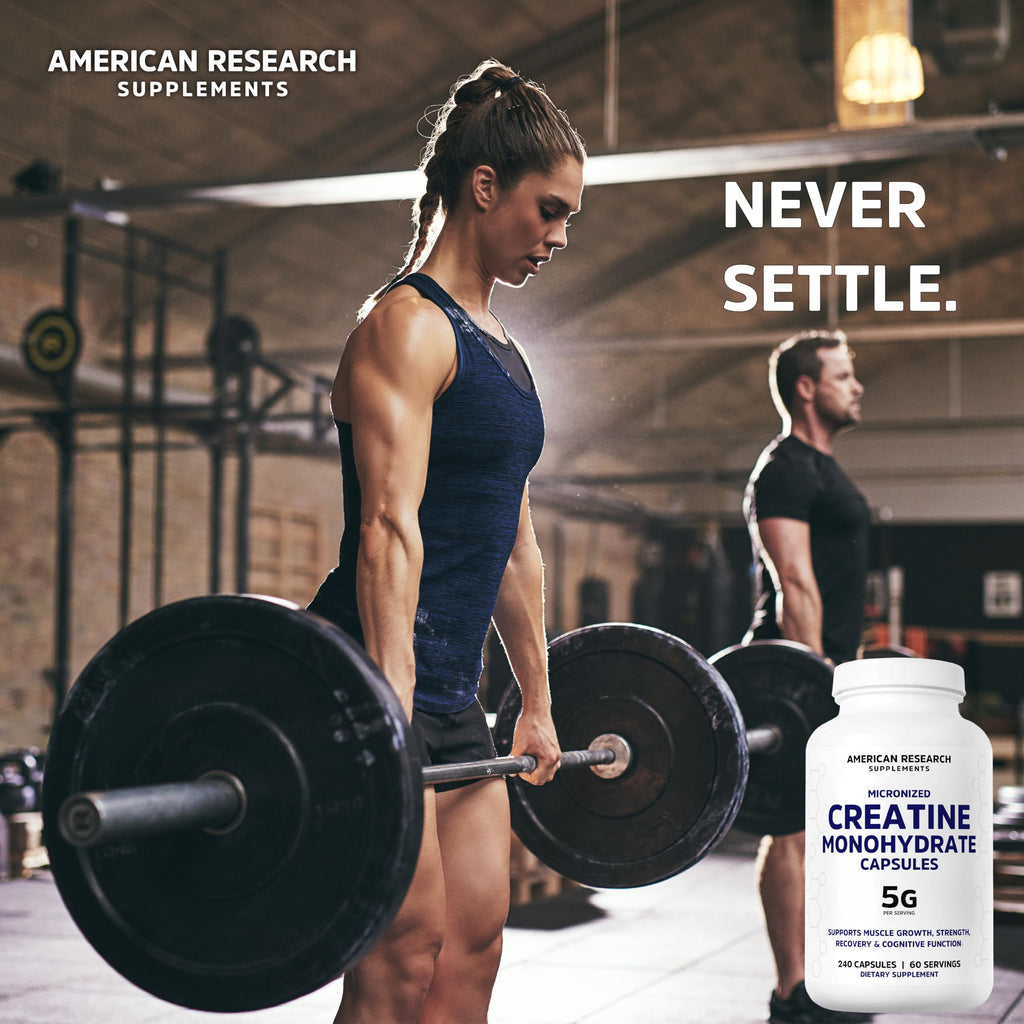 Creatine Monohydrate Capsules 5G | 60 Servings | Vegan | 4 Caps per Serving | Micronized Creatine Pills 5000mg | 240 Capsules | Creatine Pills For Men & Women