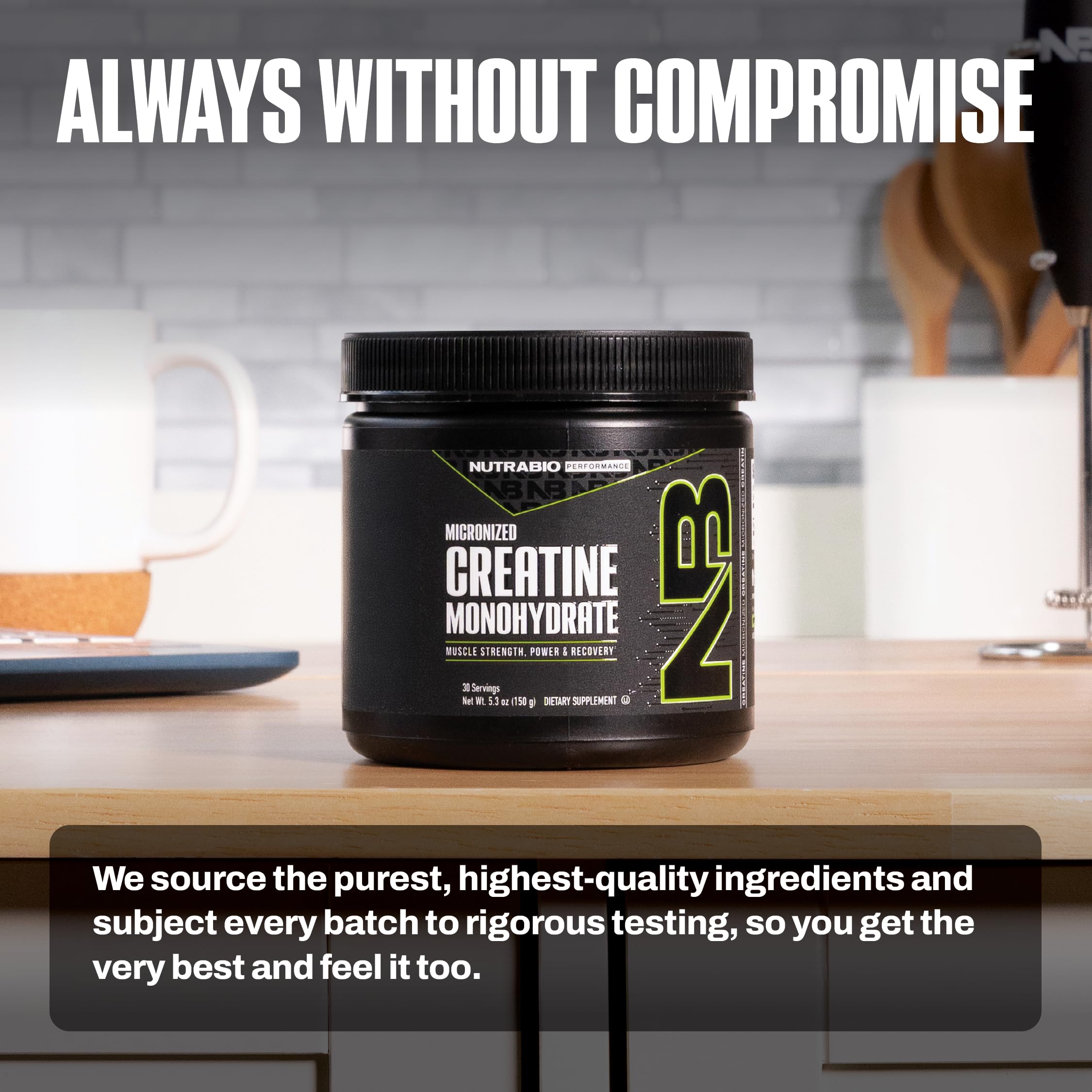 NutraBio Pure Micronized Creatine Monohydrate Powder Supplement, Unflavored, (150 g) - Supports Bulk Muscle Energy, Recovery, and Strength - HPLC Tested Creatine Powder Supplement for Men and Women