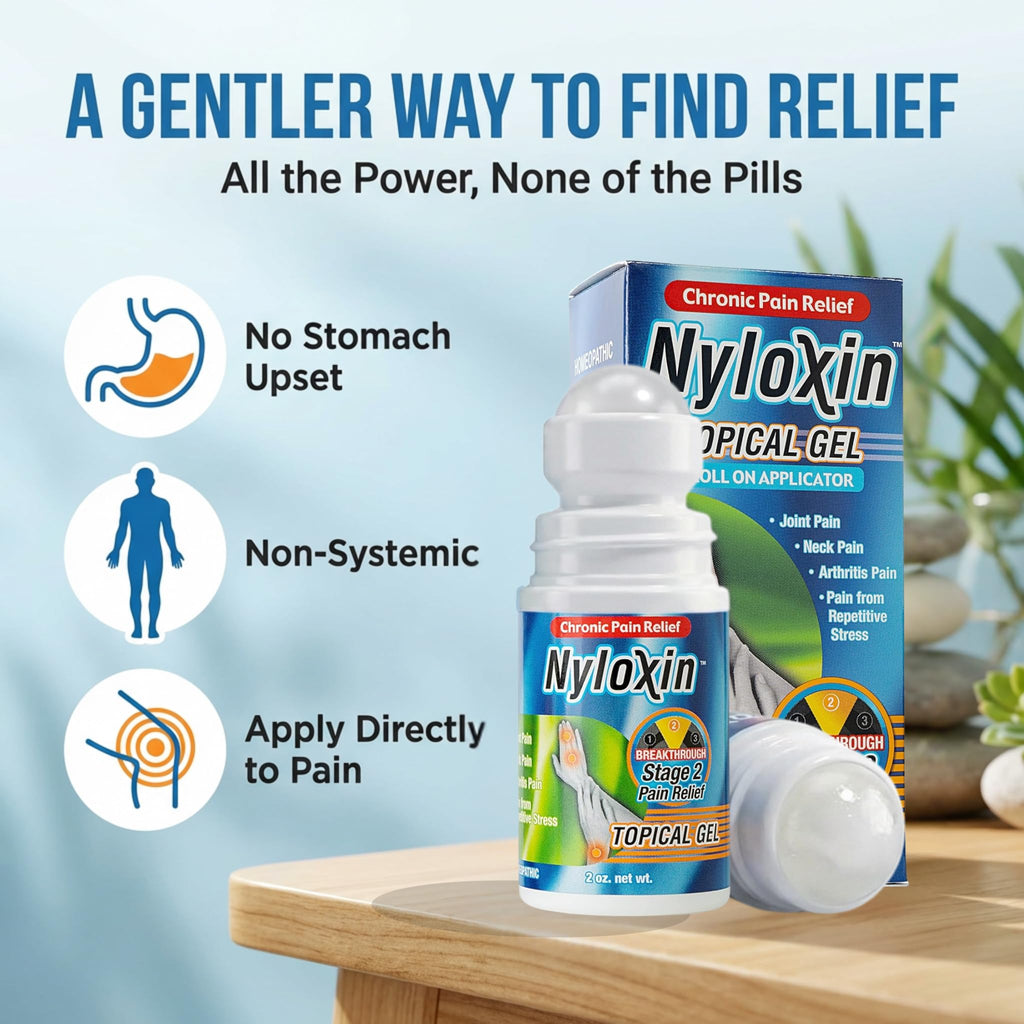 Nyloxin Roll-On Arthritis Pain Relief Gel, Back Pain Relief, Neuropathy Pain Relief, Nerve Pain Relief, Knee Pain Relief, Foot Pain Relief, Muscle Pain Relief, Shoulder Pain, Joint Pain (2 oz) Nyloxin Au supplements