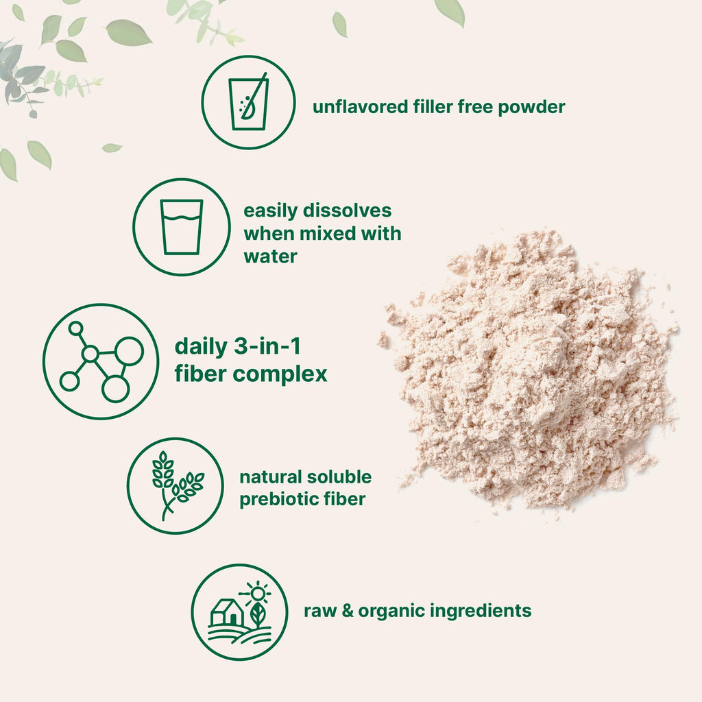 Micro Ingredients Organic Triple Fiber Powder, 2lb | Natural Prebiotic to Support Digestive & Gut Health