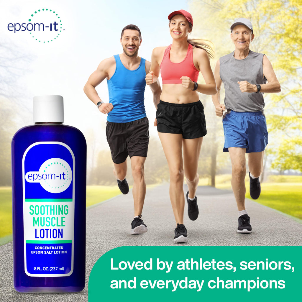 Epsom-It Soothing Muscle Magnesium Lotion – Epsom Salt Topical Cream with Arnica and Magnesium Sulfate - Designed for Muscle Stiffness, Leg Cramps, Feet, Knees and Achy Feet - 8.0 oz EPSOM-IT Au supplements