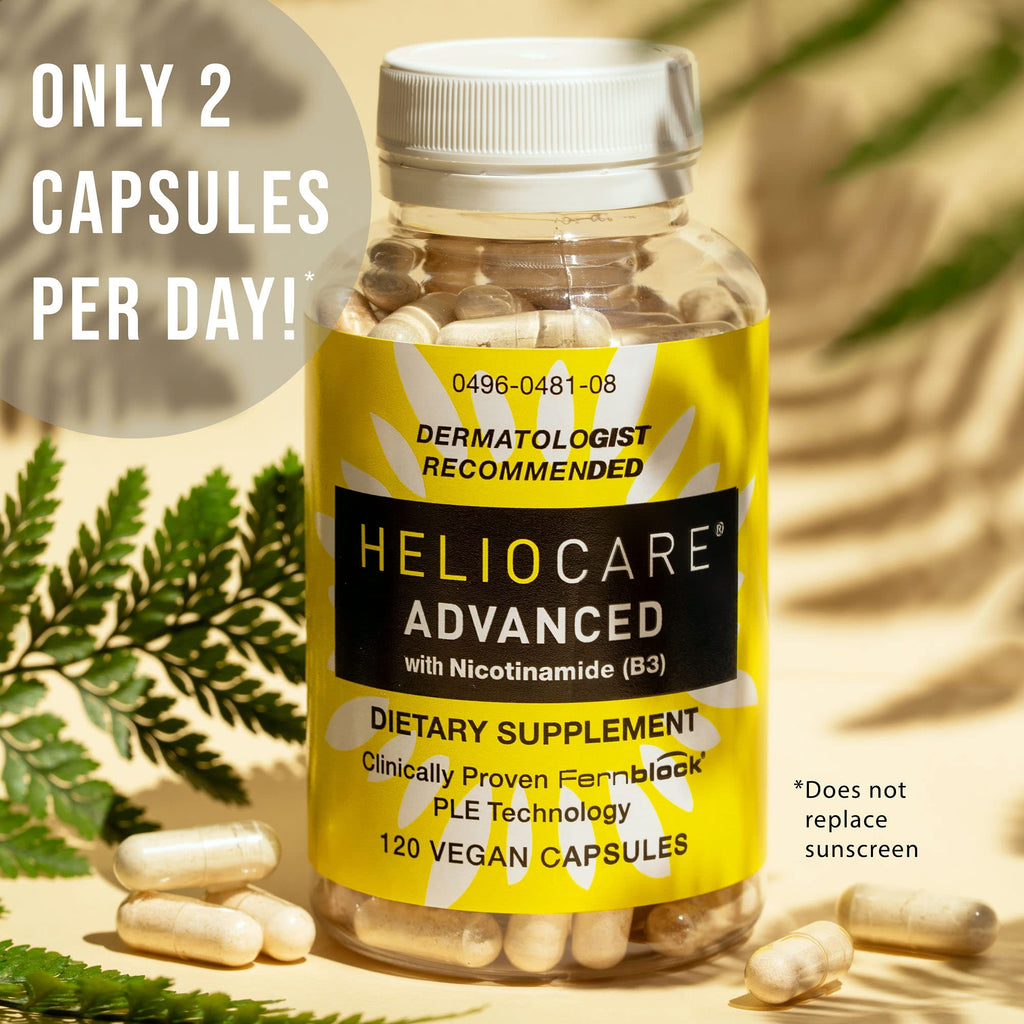 Heliocare Advanced Niacin B3 Supplement: Fernblock PLE Extract 240mg Per Serving - Supports Skin Cell Health W/Antioxidant