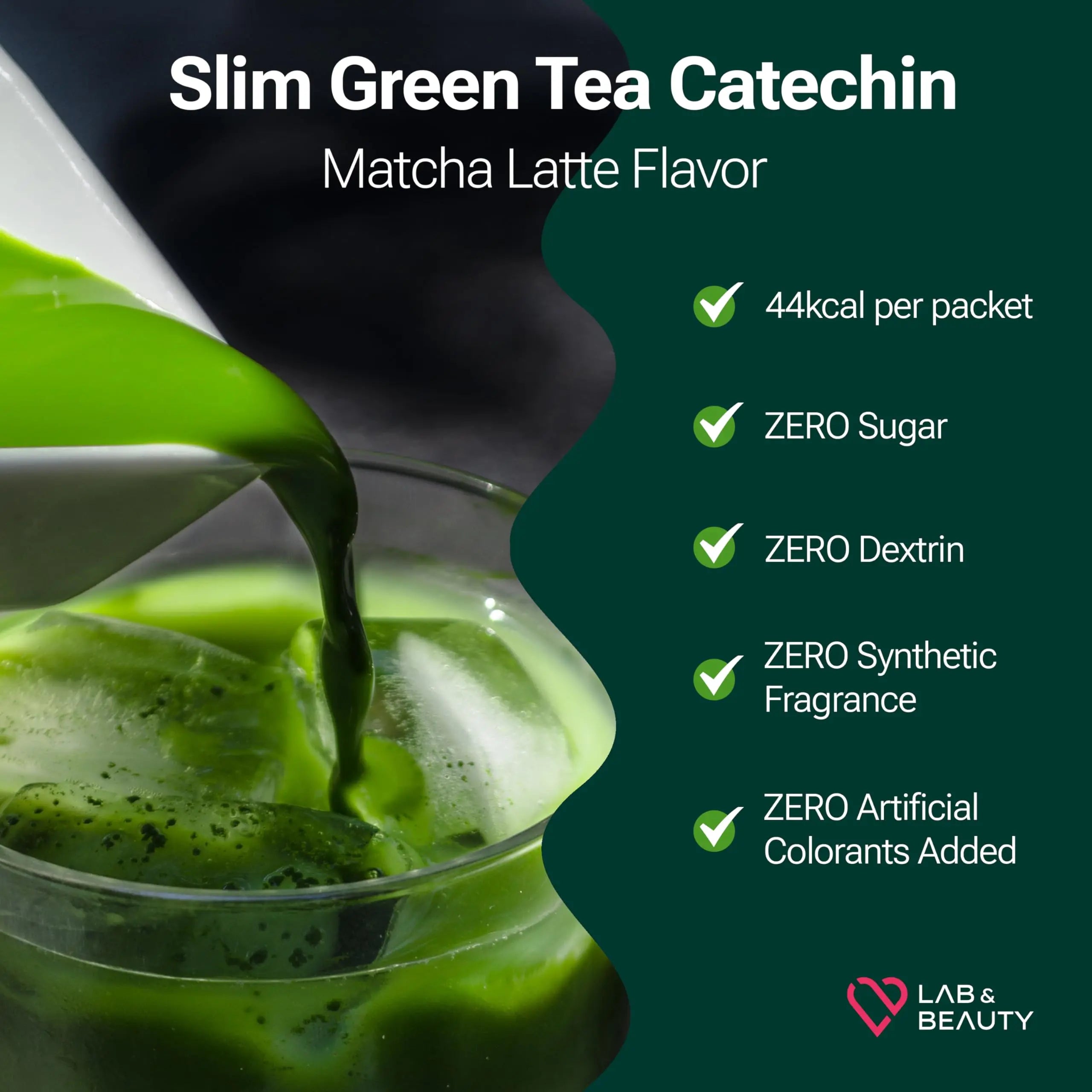 Slim Green Tea Catechin - Matcha Latte Flavor - 15 Pack - Supports Healthy Weight JAYU Au supplements