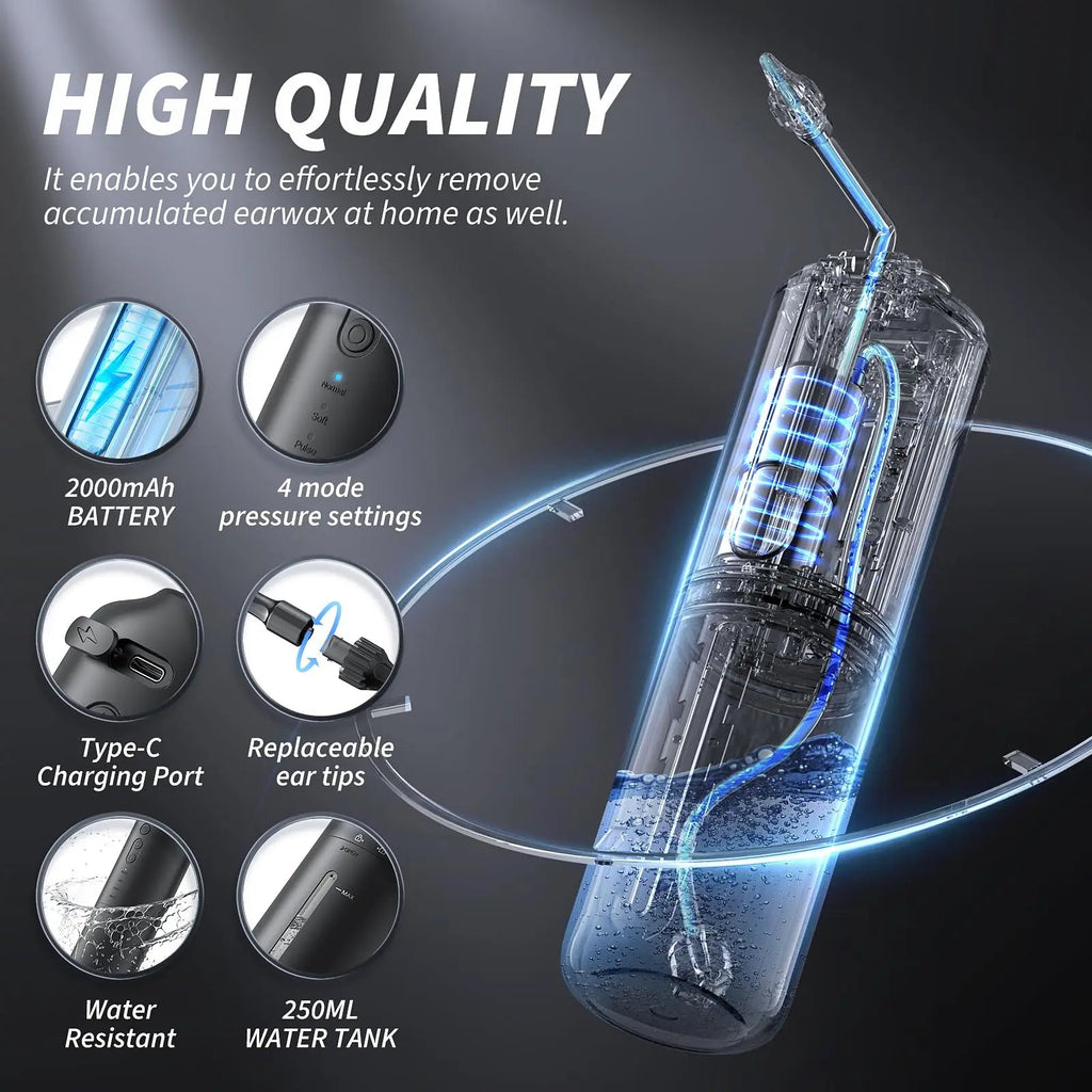 Ear Wax Removal - Electric Ear Irrigation Flushing System - Water Powered Ear Lebbtl Au supplements