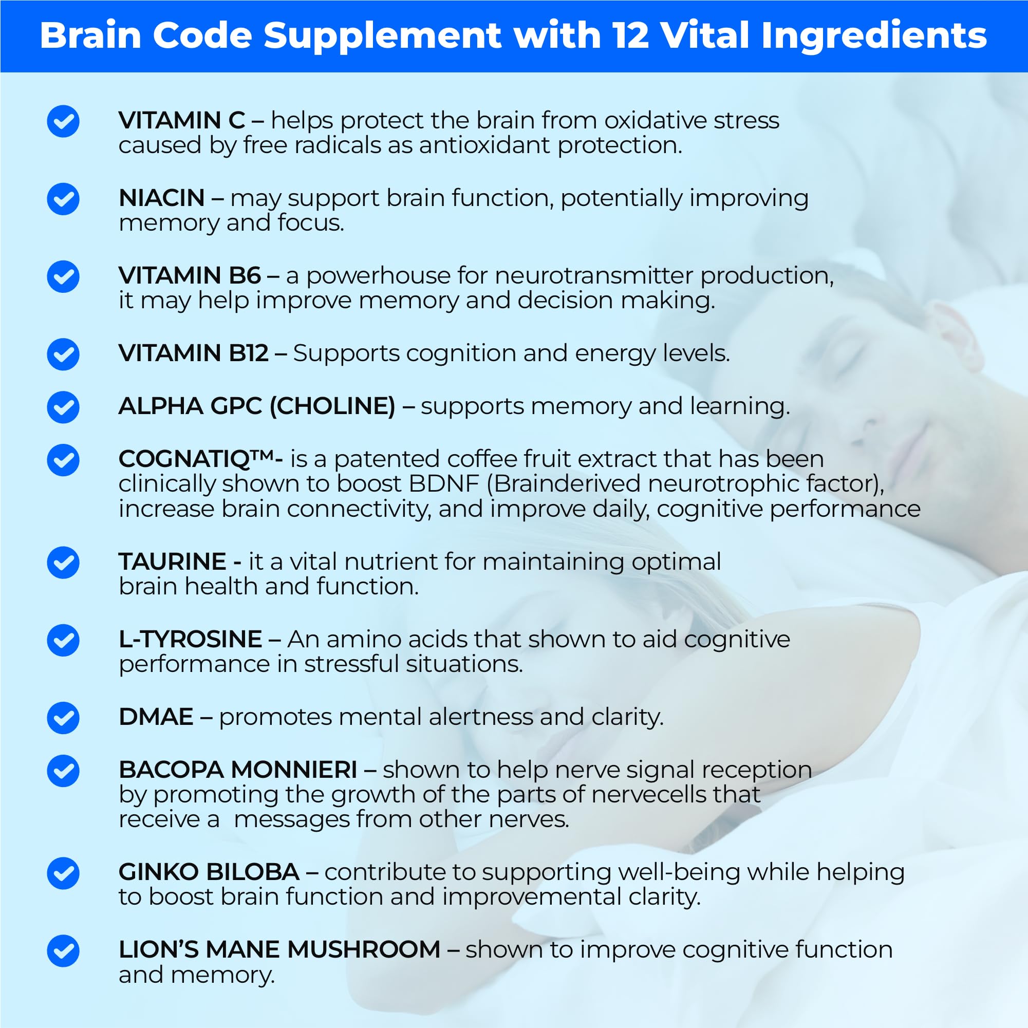 HerbaMe Brain Code Nootropic Brain Supplement for Memory and Focus | Supports Cognitive Health & Mental Clarity, Enhance Concentration | 90 Capsules HerbaMe Au supplements