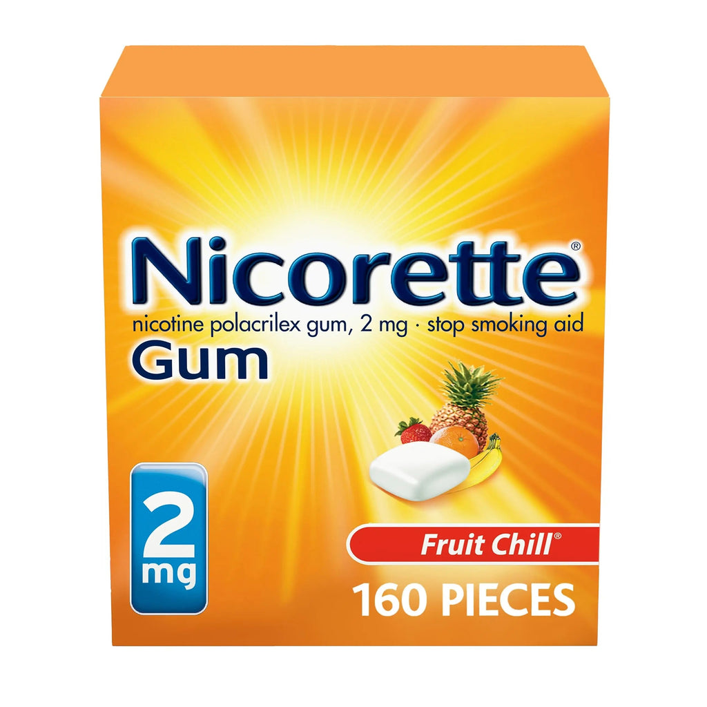 Nicorette 2 mg Nicotine Gum to Help Stop Smoking - Fruit Chill Flavored Nicorette Au supplements
