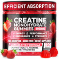 Creatine Gummies Monohydrate Complex 9000MG, Chewable Creatine Monohydrate Gummies for Men & Women with L-Taurine, BCAA 2:1, B12/6, Building Muscle