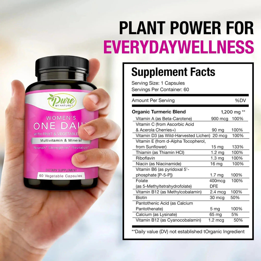 Pure By Nature One-Daily Multi-Vitamin for Women, 60 Count Pure By Nature Au supplements