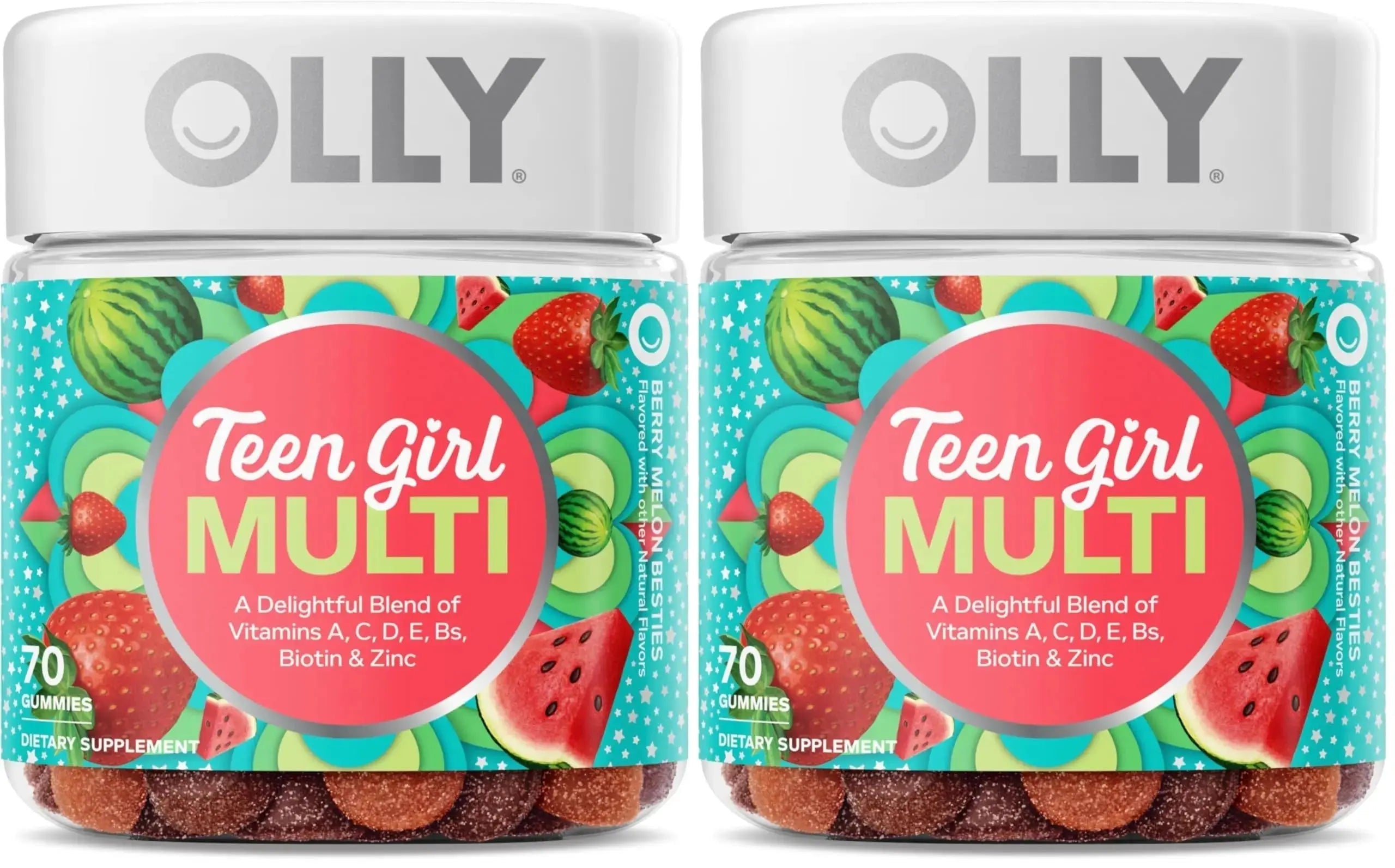 OLLY Teen Girl Multi Gummy, Healthy Skin and Immune Support, 15 Essential Vitamins, Biotin, Zinc, Calcium, Chewable Multivitamin OLLY Au supplements