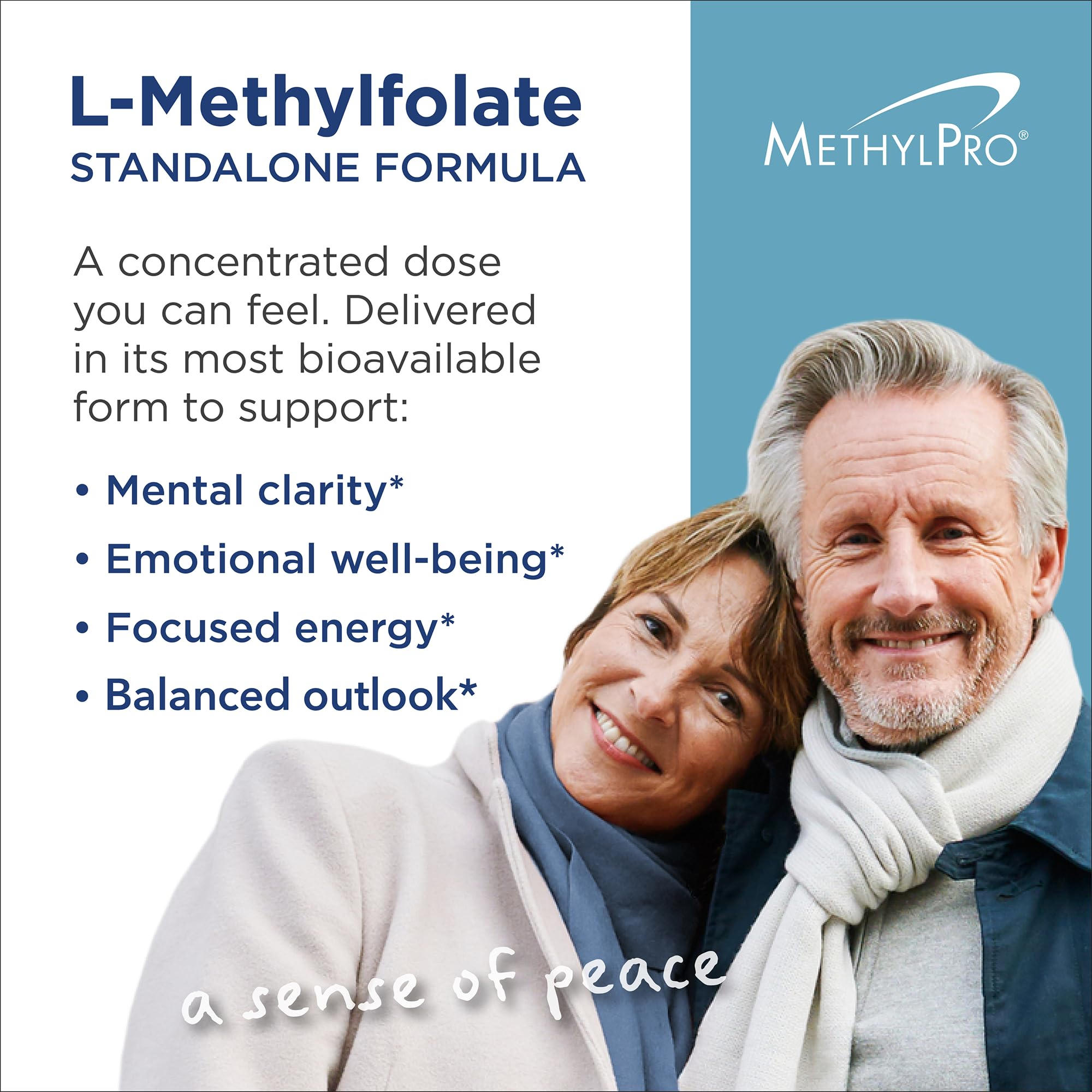 MethylPro 15mg L-Methylfolate (30 Capsules) - Professional Strength Active Methylfolate, 5-MTHF Supplement for Mood, Brain Health + Immune Support,
