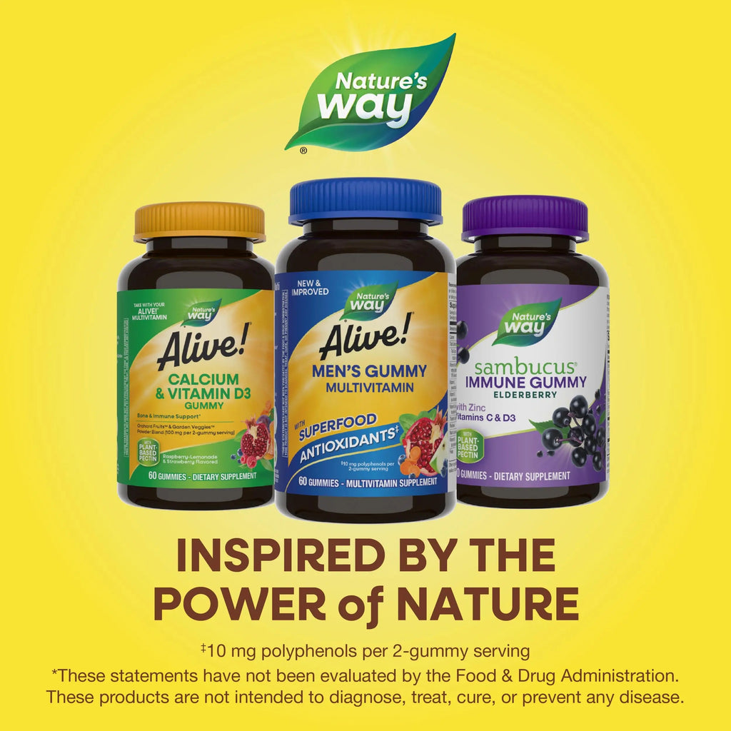 Nature's Way Alive! Men's Multivitamin Gummies, Supports Energy Metabolism*, Muscle Function*, Superfood Antioxidants(1) Nature's Way Au supplements