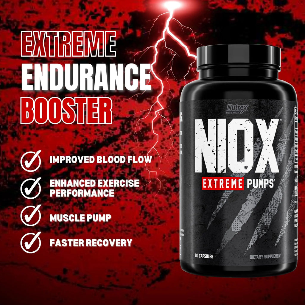 Nutrex Research NIOX Extreme Pumps - 180-Count Pre-Workout Pump Supplement Nutrex Research Au supplements