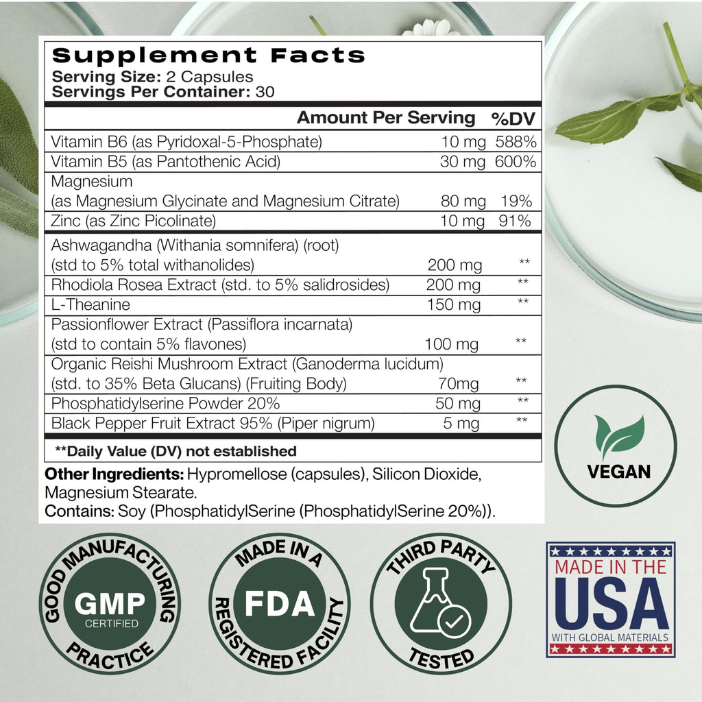 The Simple Fix Cortisol Balance Supplement – Supports Stress, Focus & Daily Energy – with Ashwagandha, Rhodiola Rosea, L-Theanine, Magnesium, Zinc & B6 – Adaptogen Formula – Vegan Capsules The Simple Fix Au supplements