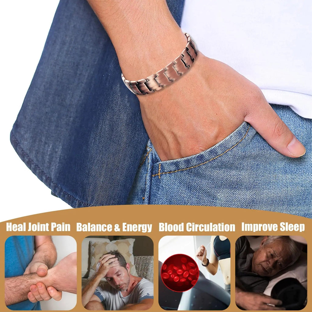 MagVIVACE Copper Bracelet for Men, Magnetic Bracelet with 3500 Gauss Magnets MagVIVACE Au supplements