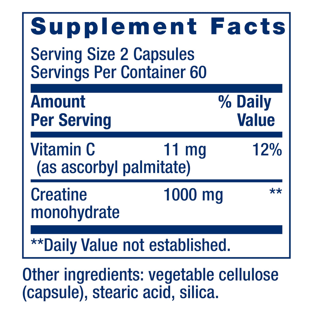 Life Extension Creatine Capsules – Creatine Monohydrate – Promotes Strength, Lean Muscle, Healthy Endurance – Non-GMO, Gluten-Free – 120 Capsules Life Extension Au supplements