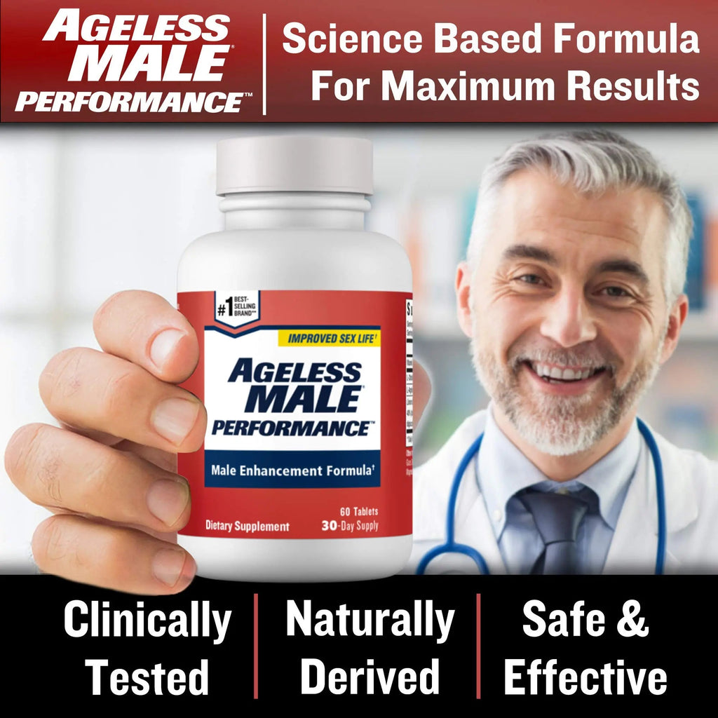 Ageless Male Performance Nitric Oxide Booster for Men - Promote Blood Circulation New Vitality Au supplements
