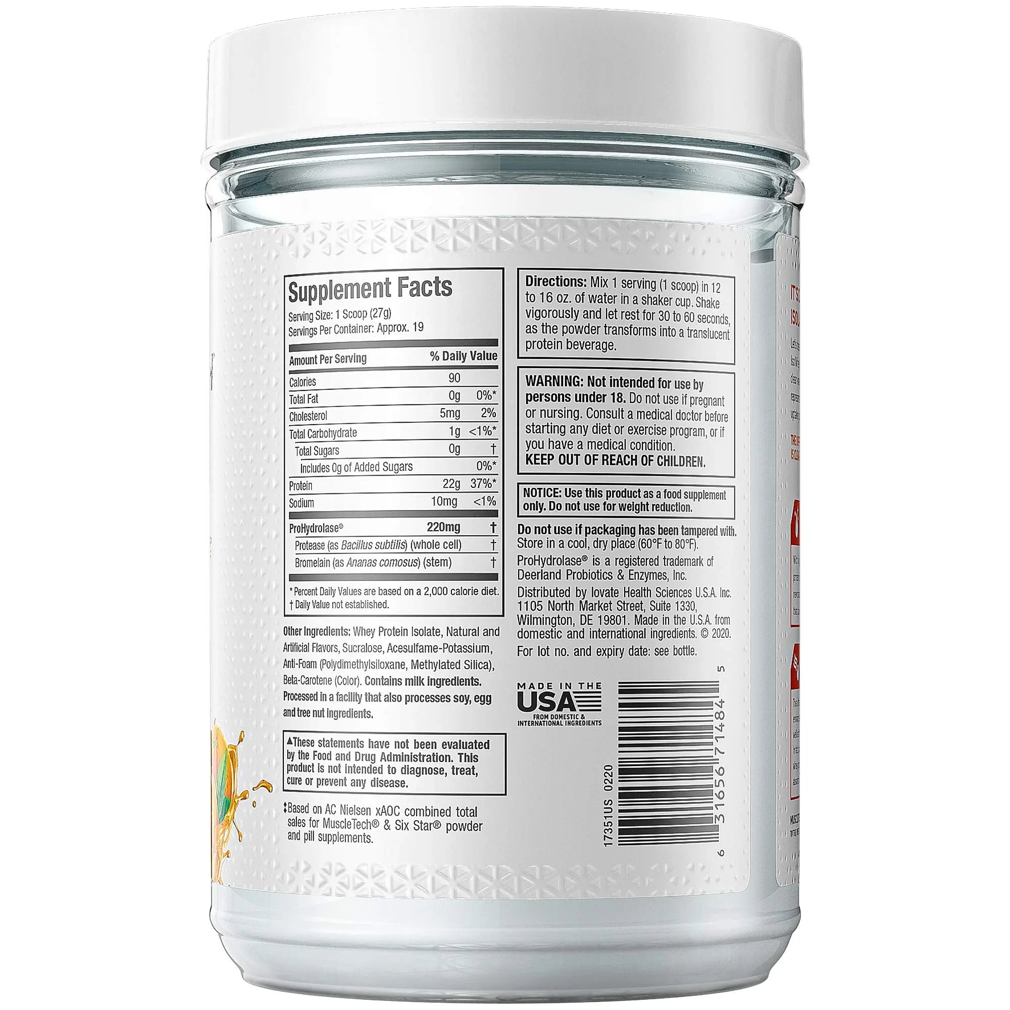 Whey Protein Powder MuscleTech Clear Whey Protein Isolate Whey Isolate Muscletech Au supplements