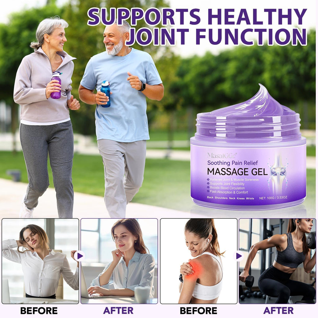 Soothing Massage Gel - Joint Massage Purple Gel, Natural Ingredients & Fast-Absorbing for Soothing Joint, Shoulder, Knee, Back & Muscle Stiffness GTZSXNP Au supplements