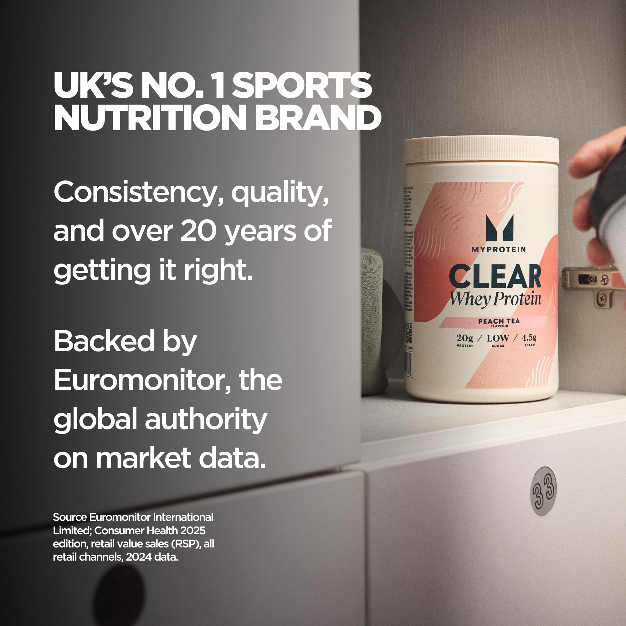 Myprotein Clear Whey Isolate Protein Powder, 20 Servings (1.1lbs) Orange Cream, 20g Protein per Serving, Naturally Flavored Drink Mix, Daily Protein Intake for Superior Performance