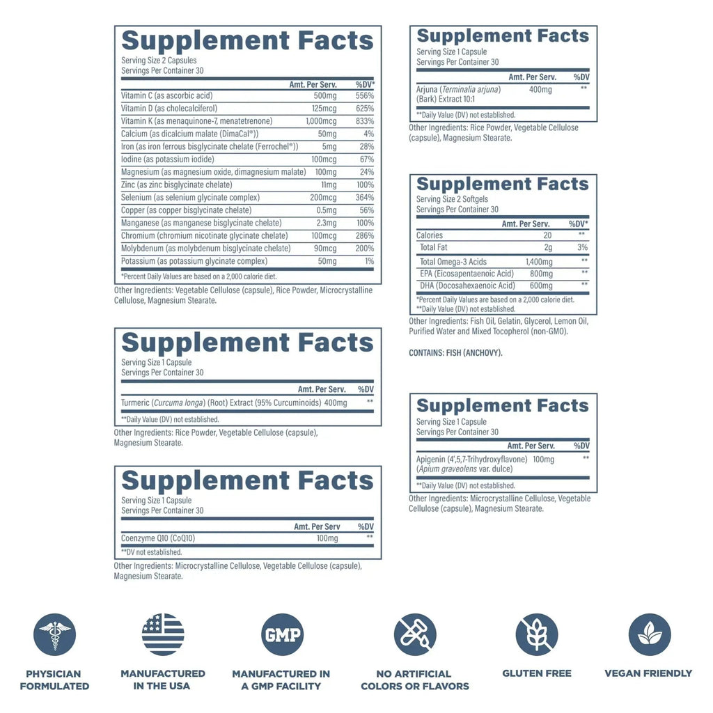 Revive MD Essential Vitamin Packs for Men & Women – Daily Multivitamin Packets with Arjuna & Turmeric Extract – Supports Heart, Joint & Organ Health Revive Au supplements