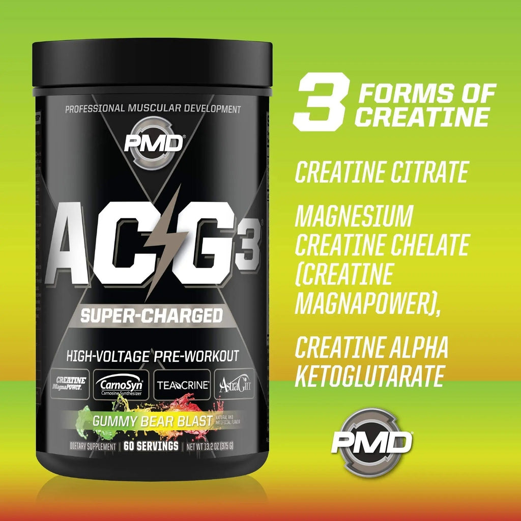 PMD Sports ACG3 Supercharged - Pre Workout - Powerful Strength, High Energy, Maximize PMD Au supplements