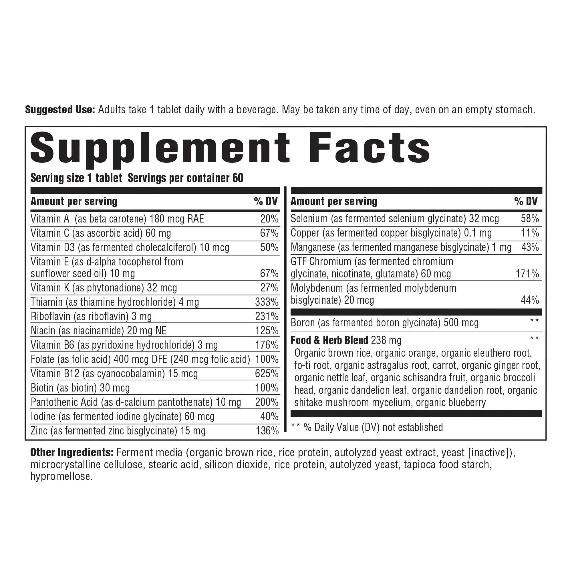 INNATE Response Formulas Men's One Daily Iron Free - Daily Multivitamin For Men Free of Iron - With B Vitamins Innate Response Formulas Au supplements