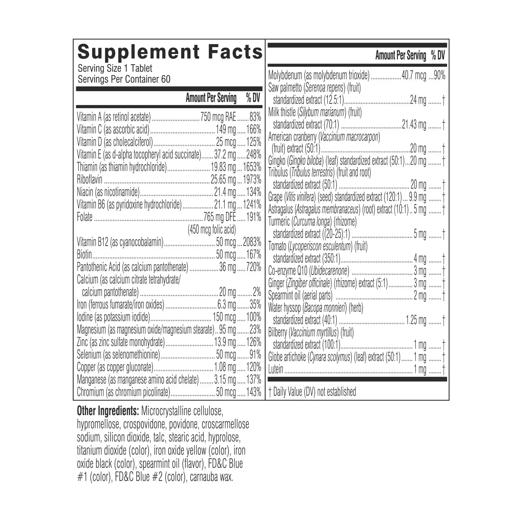 Swisse Daily Multivitamin for Men 50 and Over | 39 Vitamins, Antioxidants and Minerals + Adaptogens | Energy & Immune Support | Swisse Au supplements