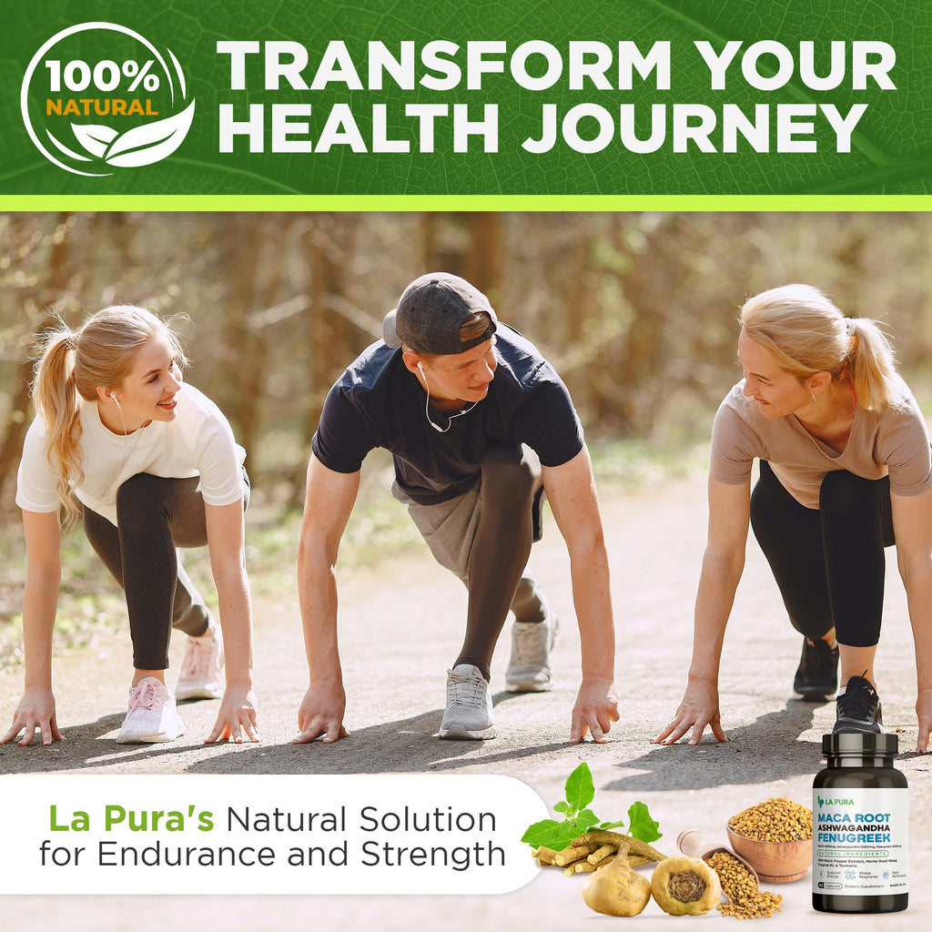 LaPura Ashwagandha 5000mg Maca Root 2000mg Fenugreek 3000mg Supplement LaPura Au supplements