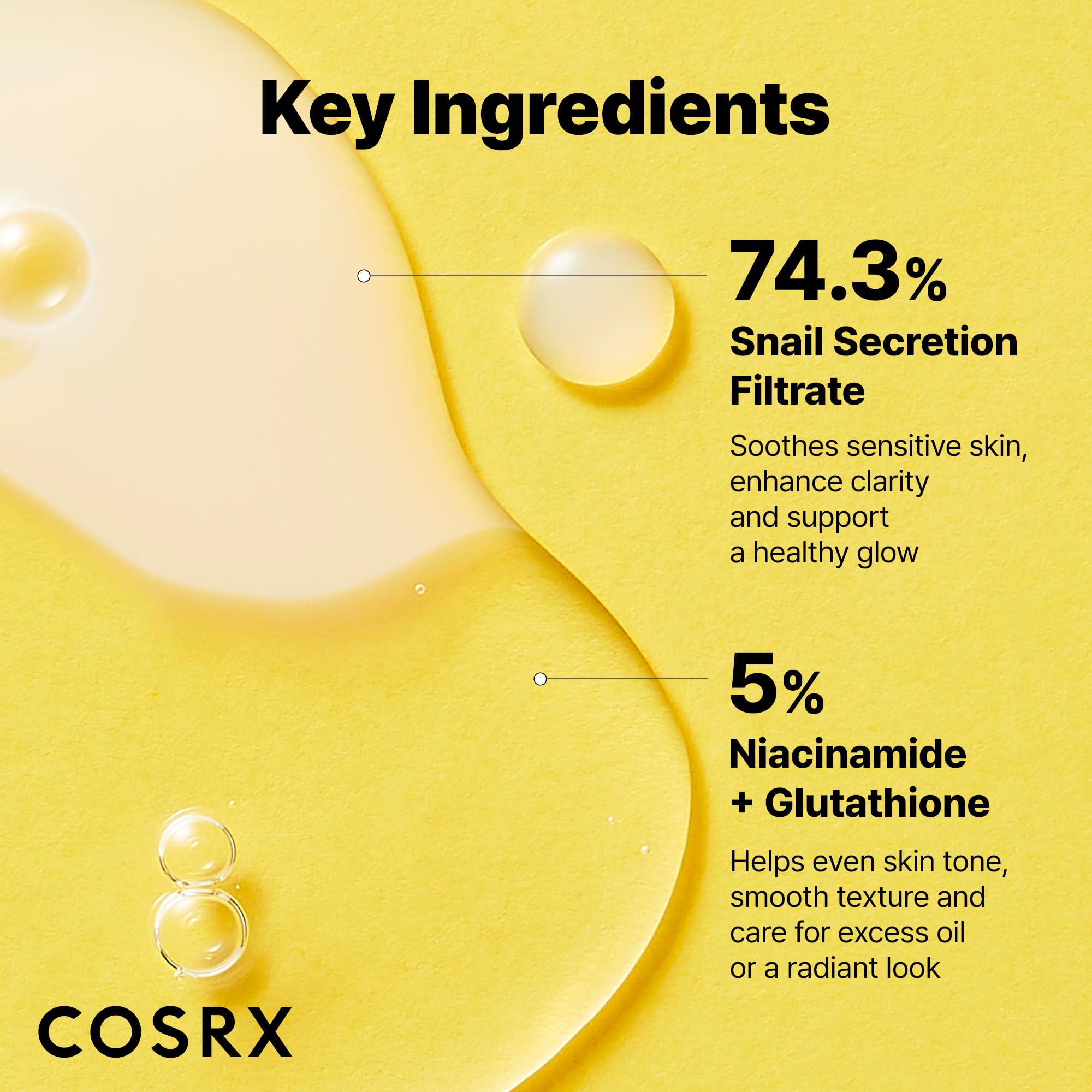 COSRX Snail Mucin 74% + Niacinamide 5% Dual Essence, Anti Aging Face Serum for Dull Skin, Sensitive Skin, Korean Skin Care, 2.70 fl.oz / 80ml