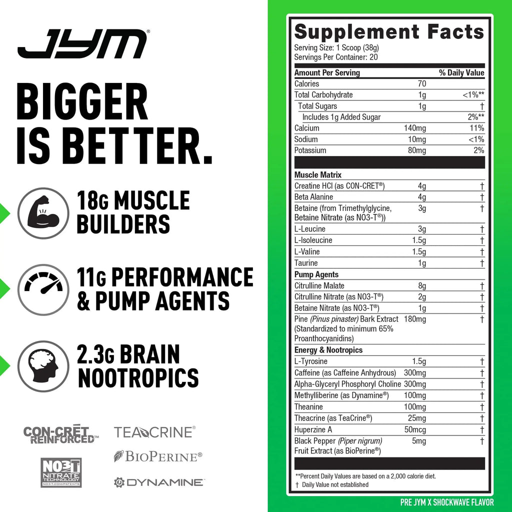 PRE JYM X - Shockwave JYM Supplement Science Au supplements
