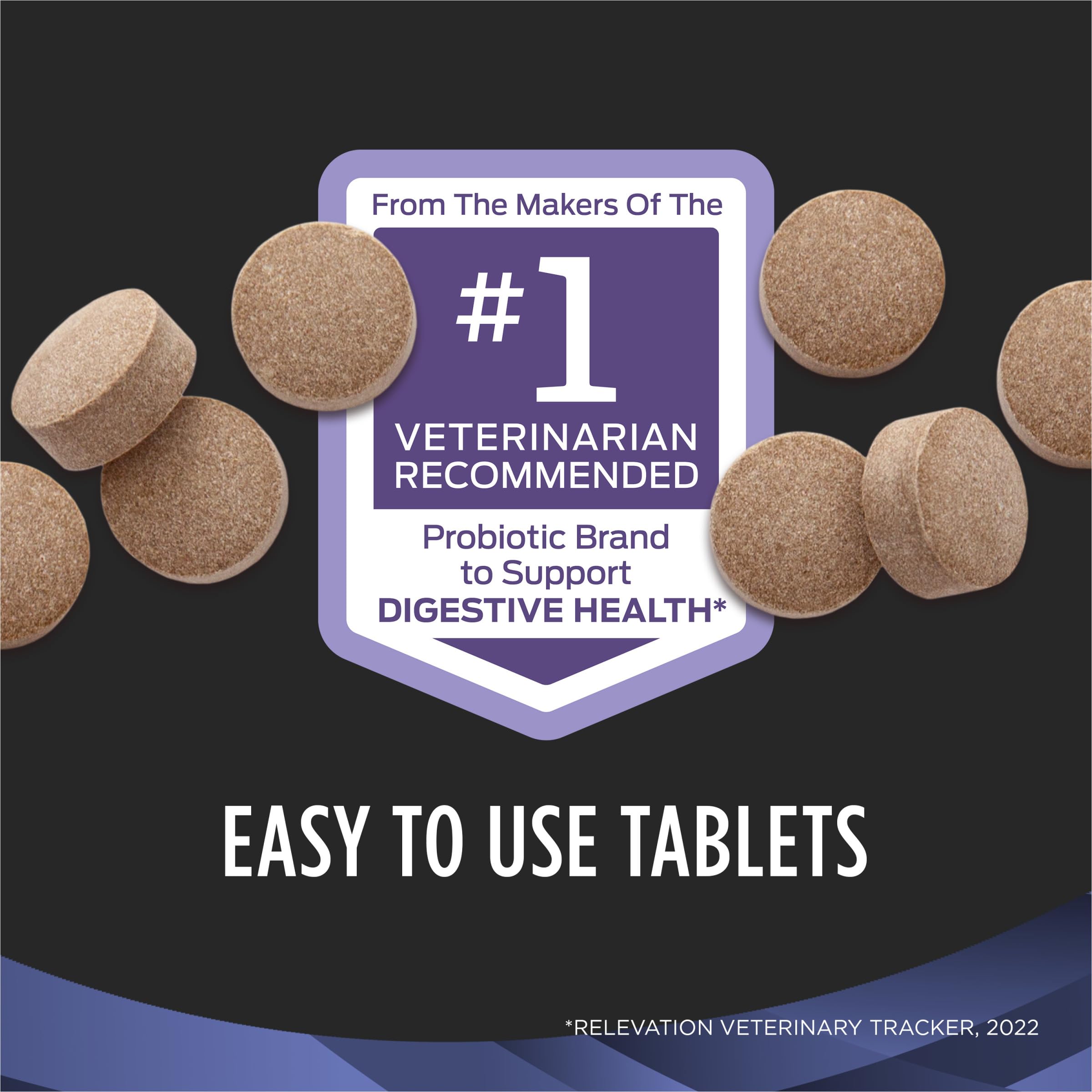 Purina Pro Plan Veterinary Supplements FortiFlora Daily Probiotics for Dogs Chewable Tablets for Digestive Gut Health and Diarrhea - 90 ct. Canister Pro Plan Veterinary Diets Au supplements