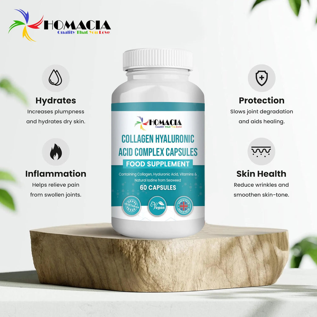 Homacia’s Collagen Capsules | Marine Collagen with Hyaluronic Acid | Pure Collagen Supplements for Women HOMACIA Quality That You love Au supplements