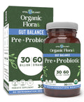 Vital Planet - Organic Flora Probiotics for Gut Health Balance, Shelf Stable Probiotic 30 Billion CFU, 60 Diverse Strains, Prebiotic Organic Mushroom Blend