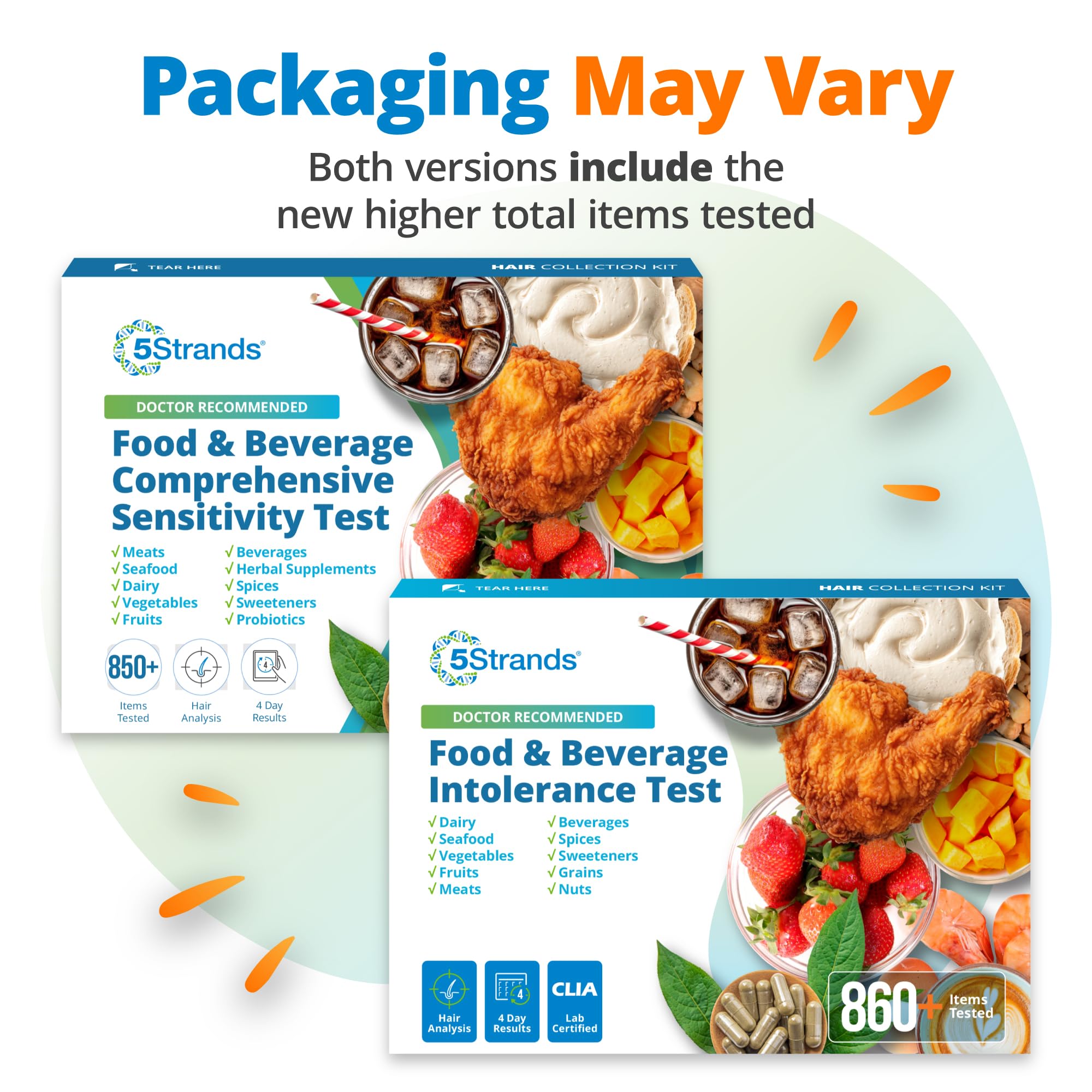 5Strands Food & Beverage Intolerance Test for Adults & Kids, 868 Items Tested, at-Home Sensitivity Testing, Hair Analysis, Gut Health Test, Results in 4 Days 5Strands Au supplements