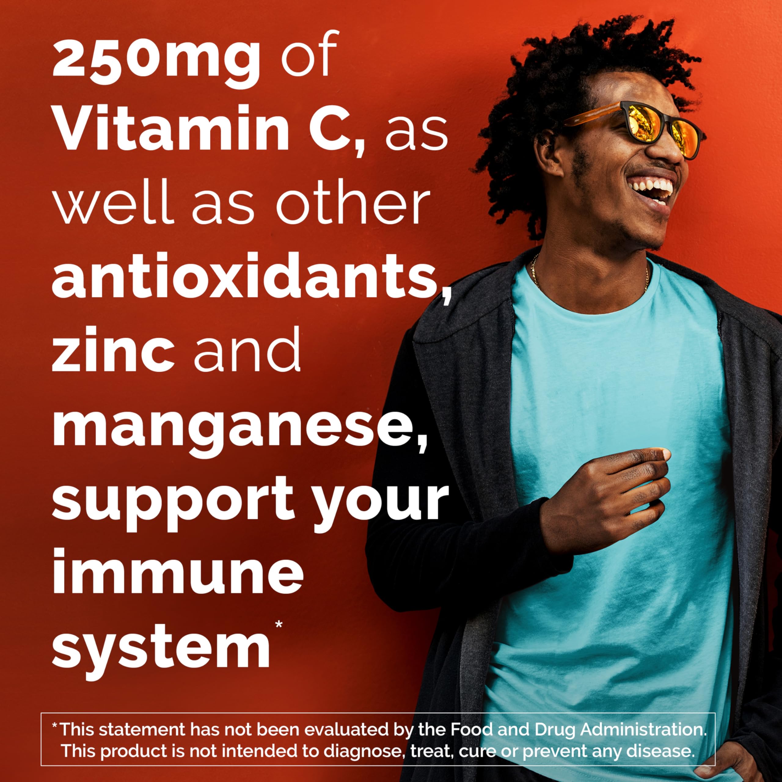 Emergen-C Zero Sugar Immune Support Adult Gummies 36 Count