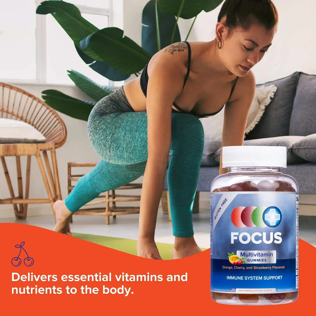 Focus Multivitamin Gummies | Flavored Vitamin Supplement | Boost Energy Levels | Support Overall Health | Daily Dietary Vitamin | Focus Vision Supplements Au supplements